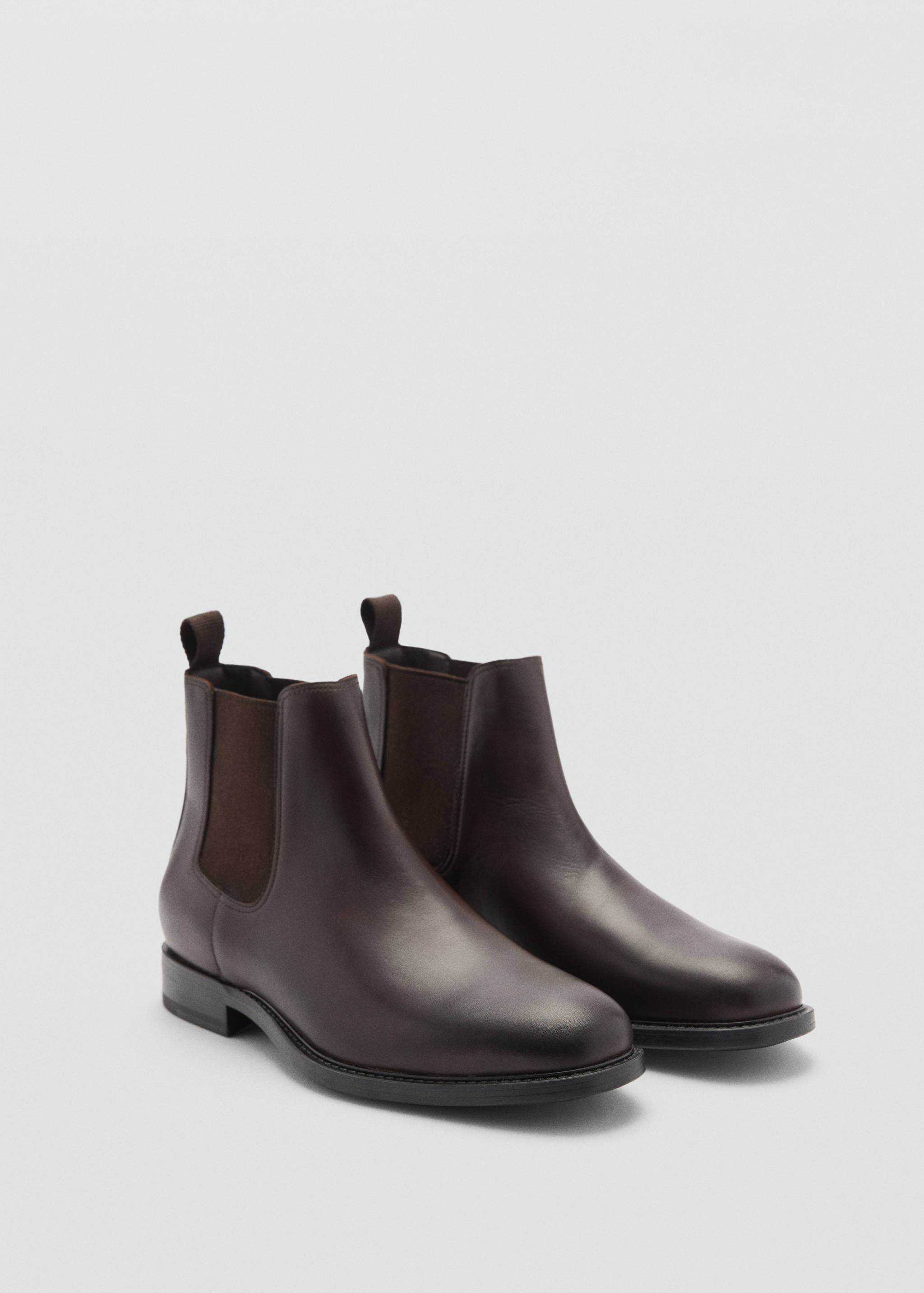 Polished leather chelsea boots - Medium plane