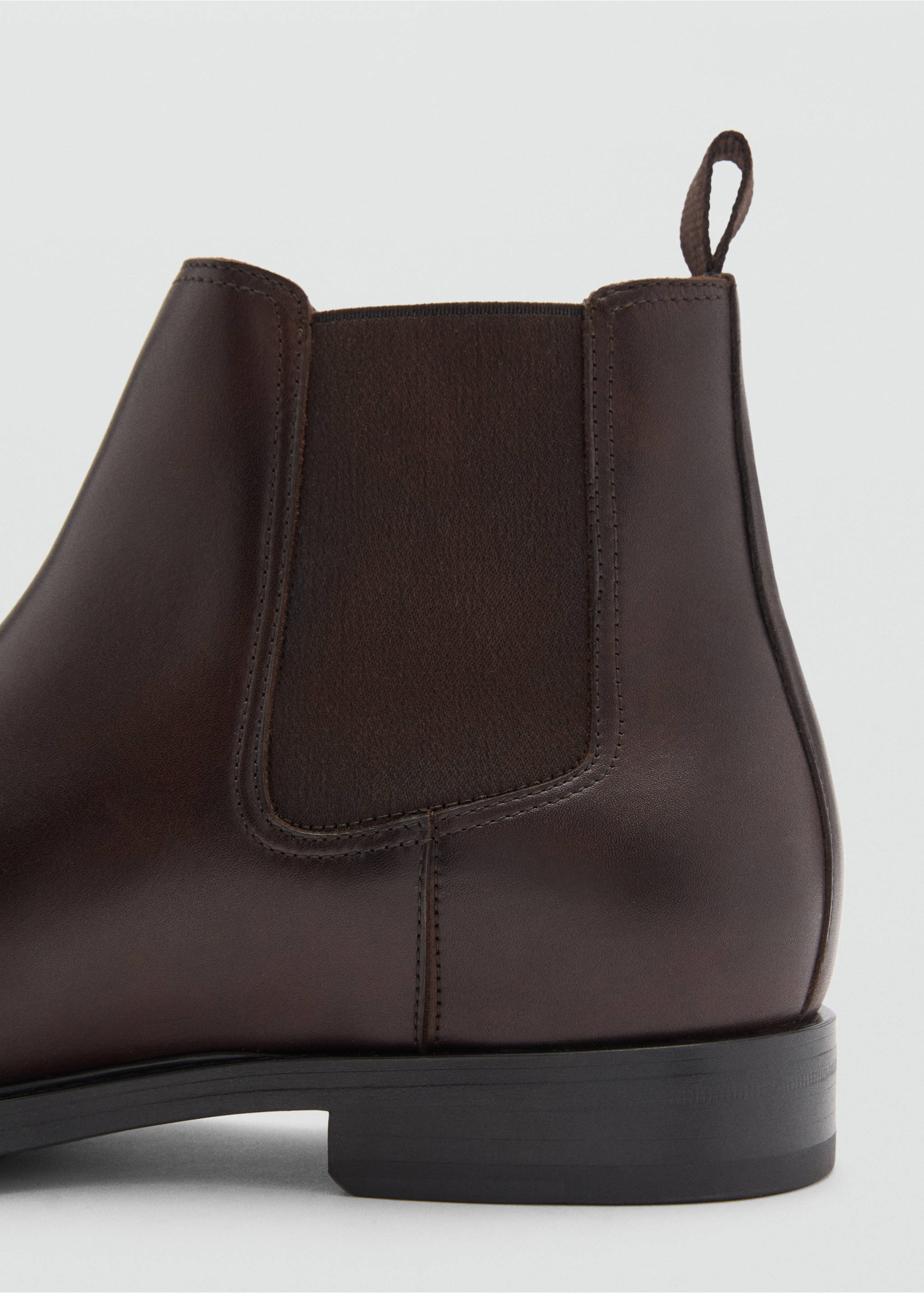 Polished leather chelsea boots - Details of the article 1, Brown. Ref: 77045976-00.