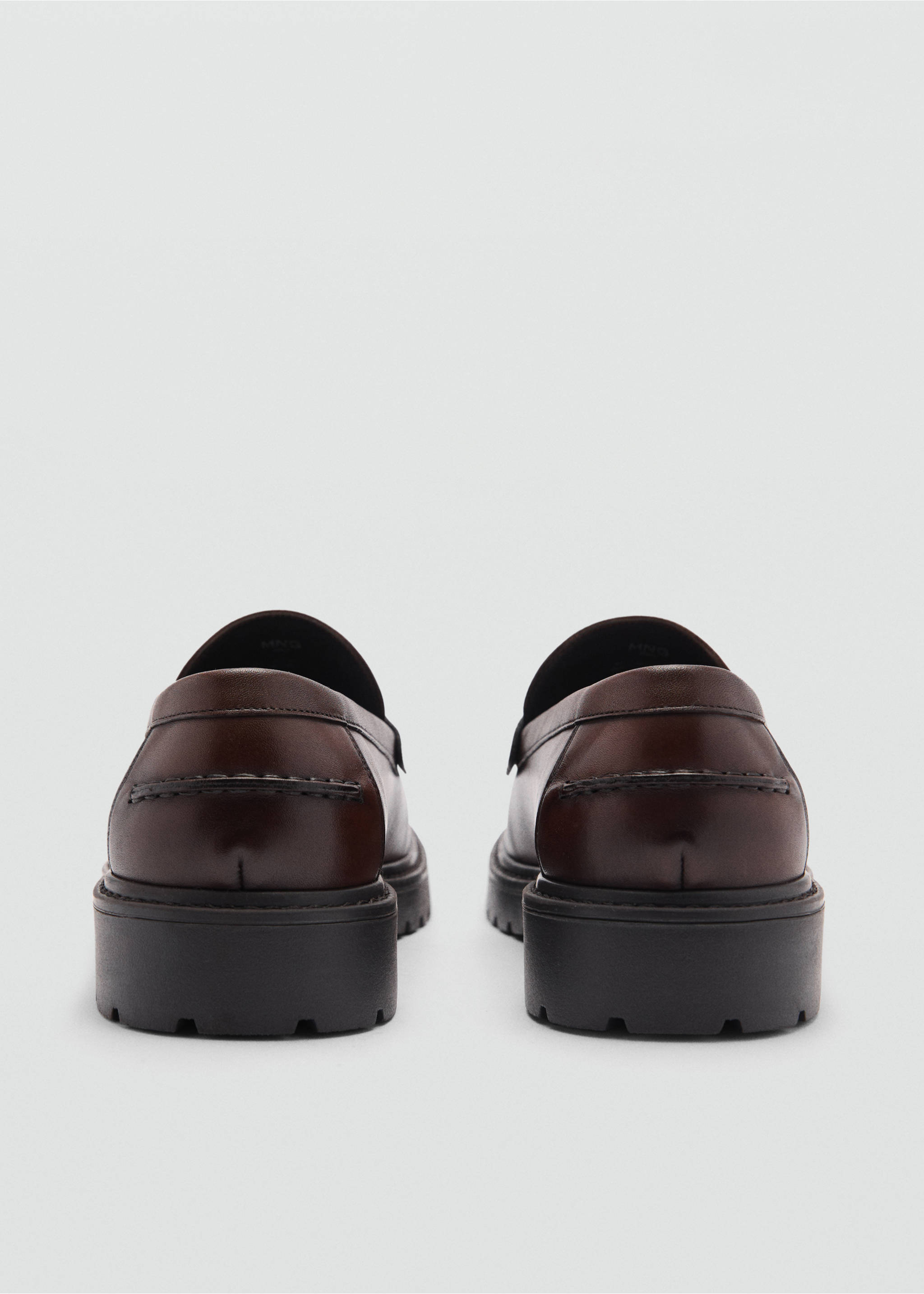 Leather penny loafers - Details of the article 1, Brown. Ref: 77045979-00.