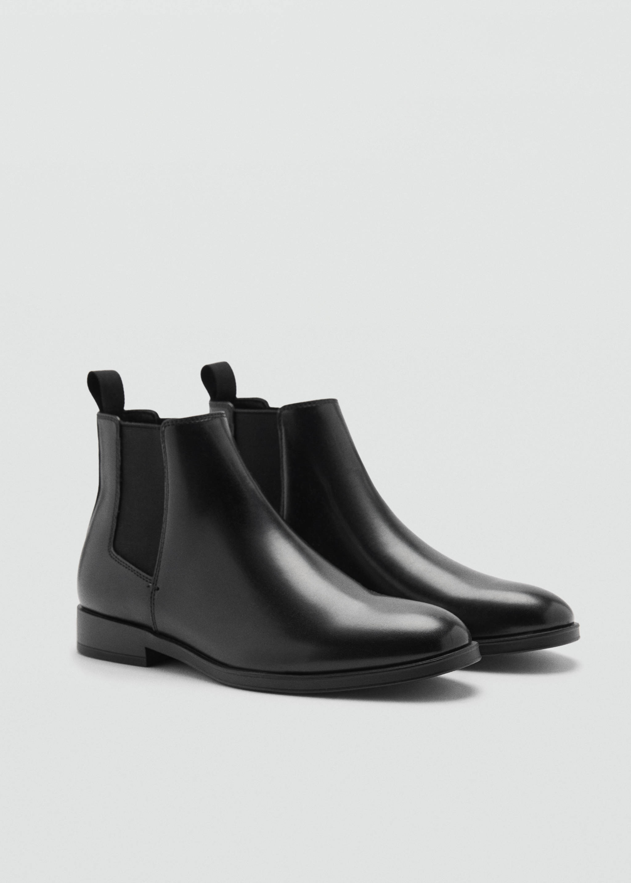 Faux-leather chelsea ankle boots - Medium plane