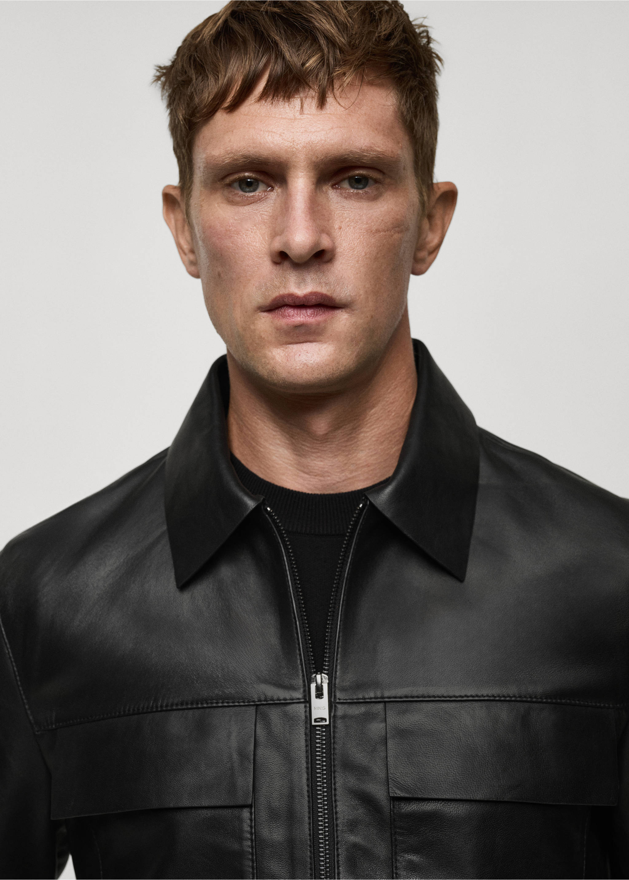 Blouson 100 % cuir poches - Détail de l'article 1, Noir. Ref: 77045982-00.