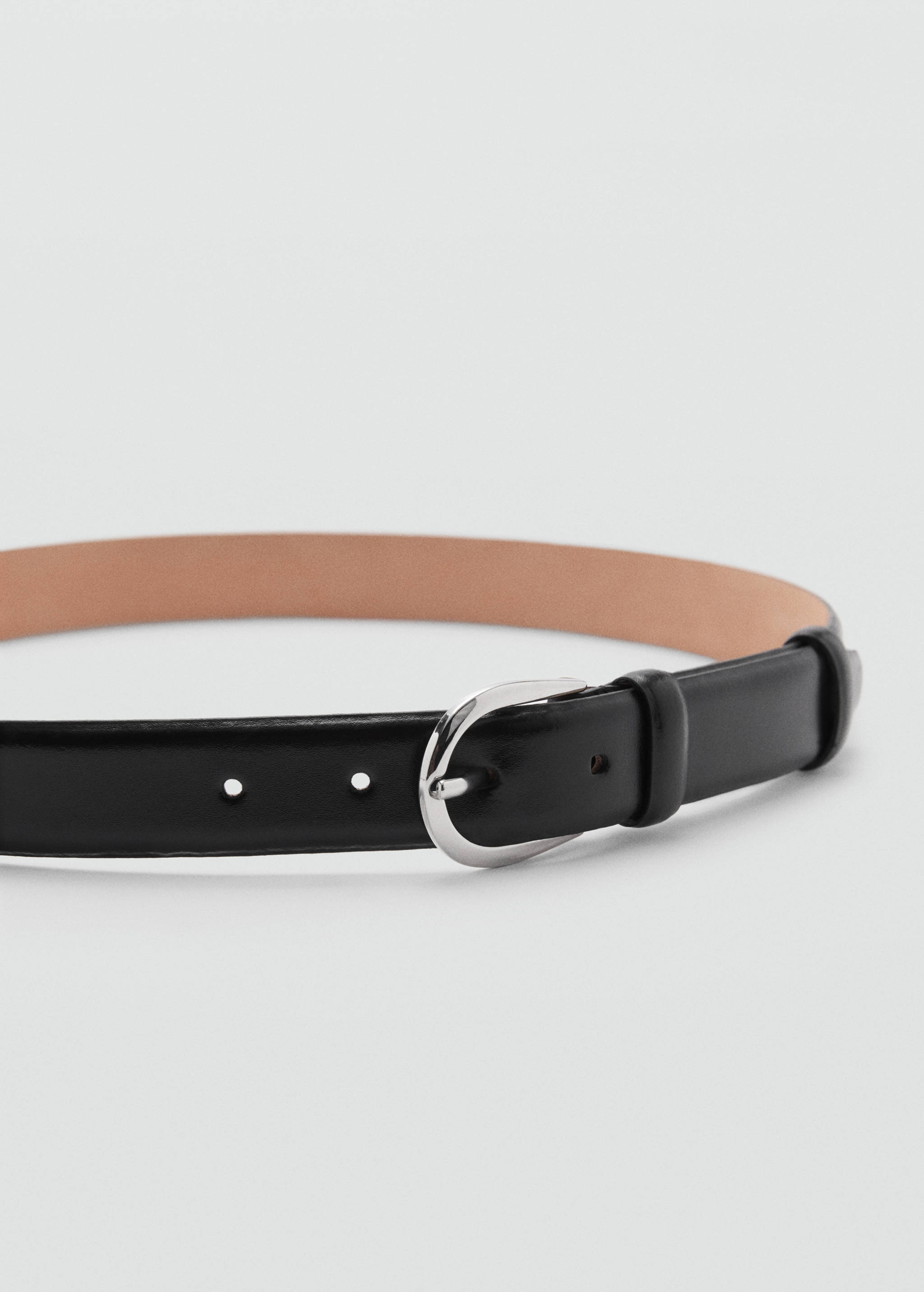 Buckle leather belt - Medium plane