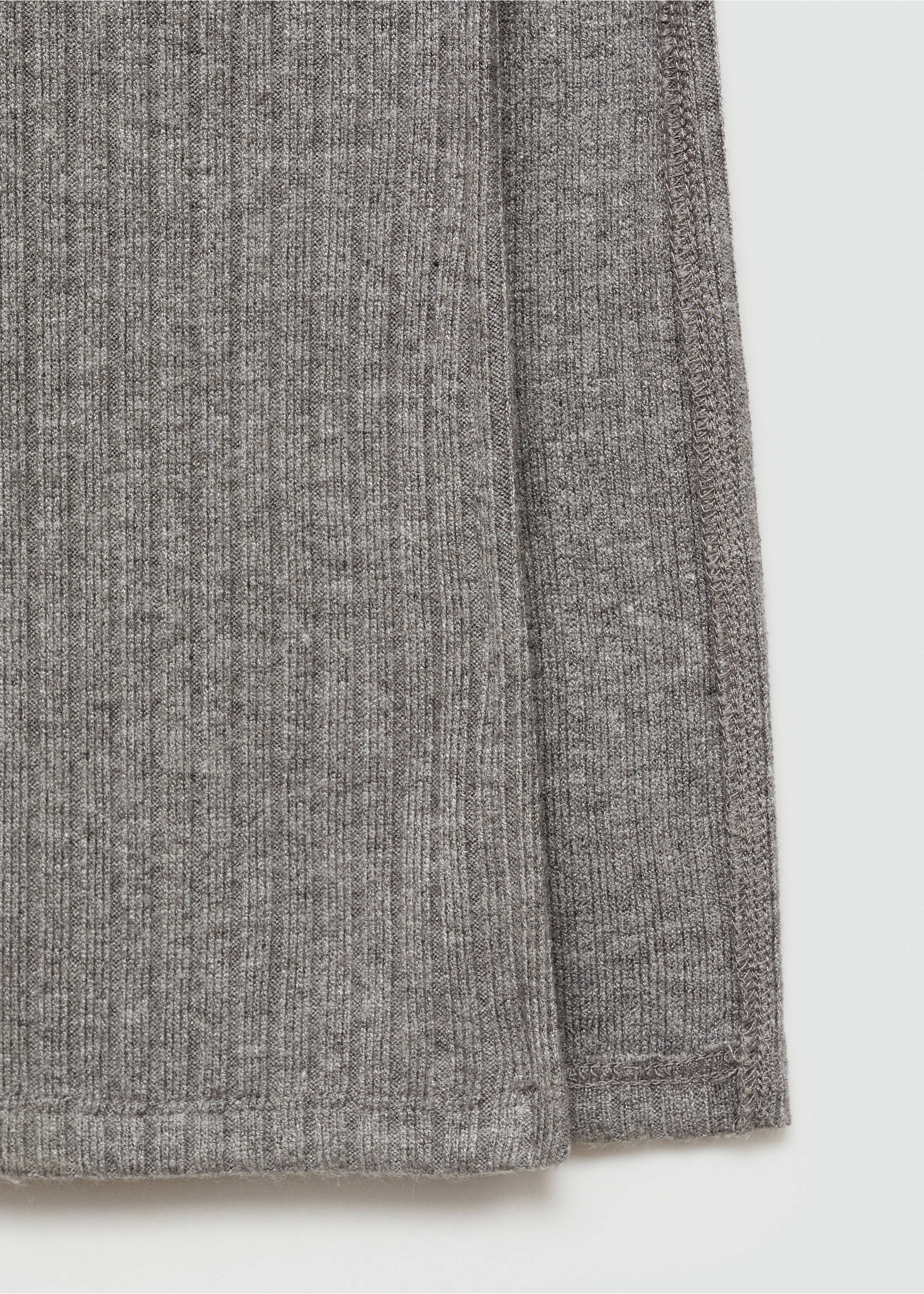 Robe midi à bords côtelés - Détail de l'article 0, Gris chiné moyen. Ref: 77045985-00.