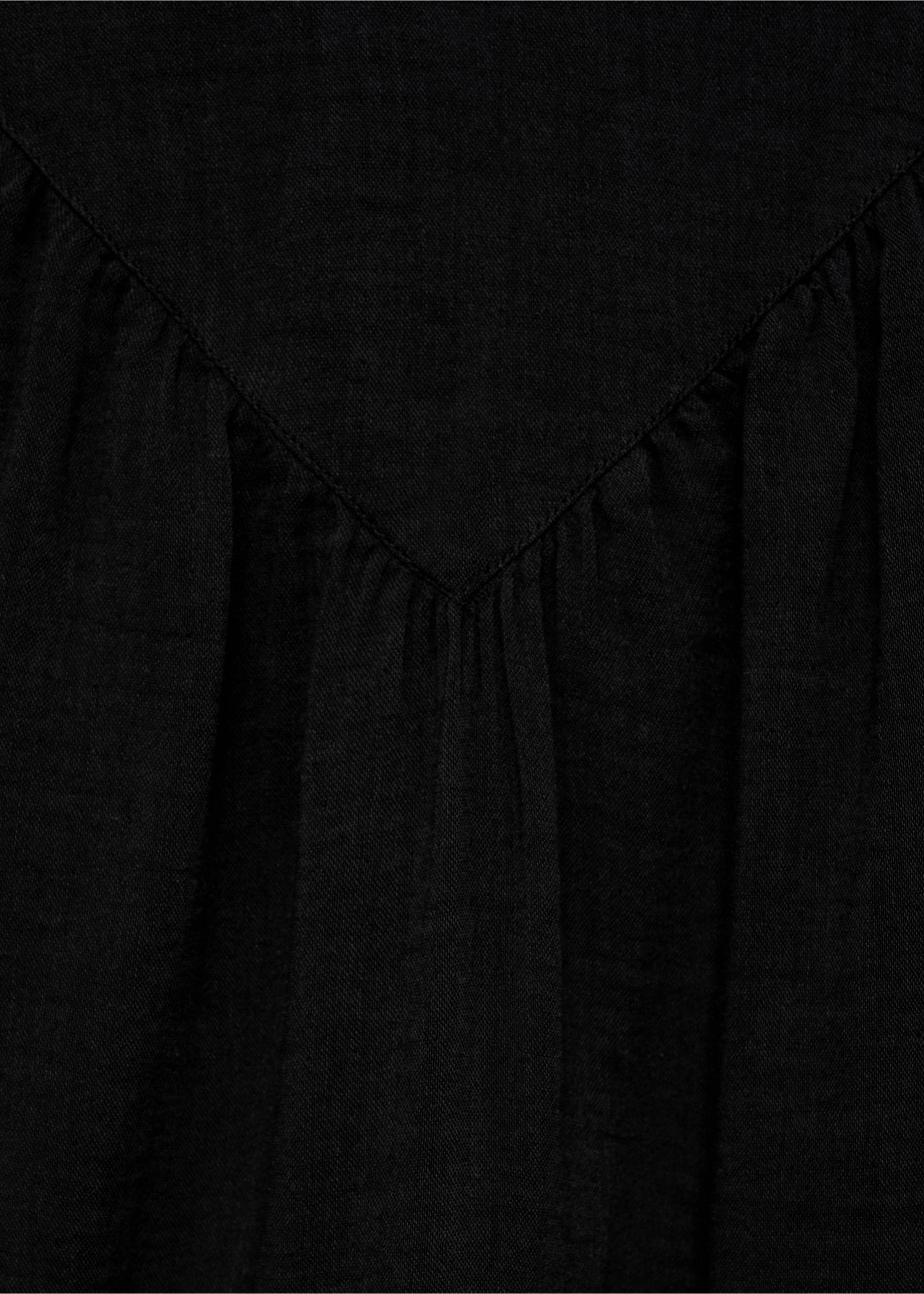 Gathered details blouse - Details of the article 8, Black. Ref: 77045987-00.