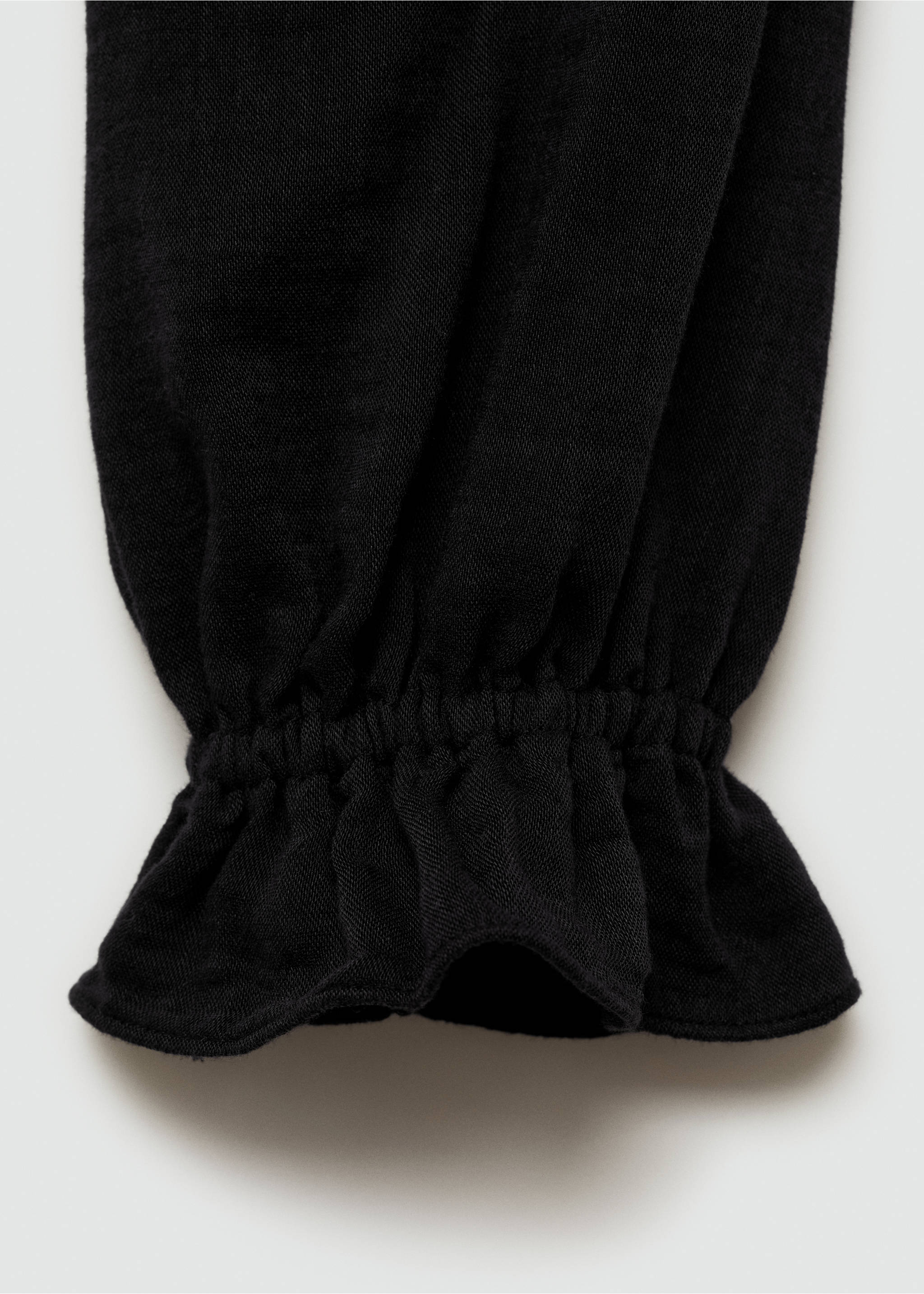 Gathered details blouse - Details of the article 0, Black. Ref: 77045987-00.