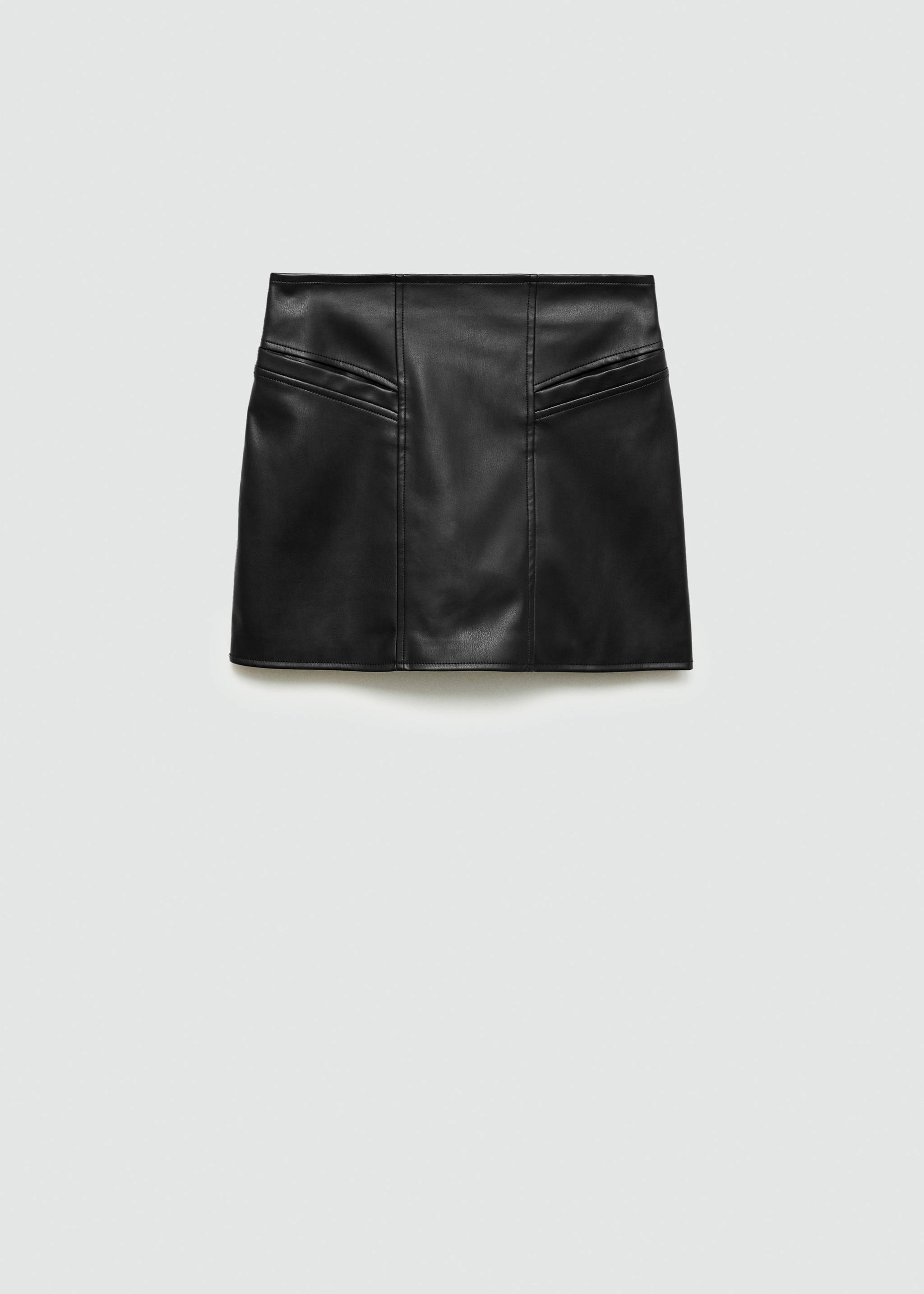 Faux-leather mini-skirt - Article without model