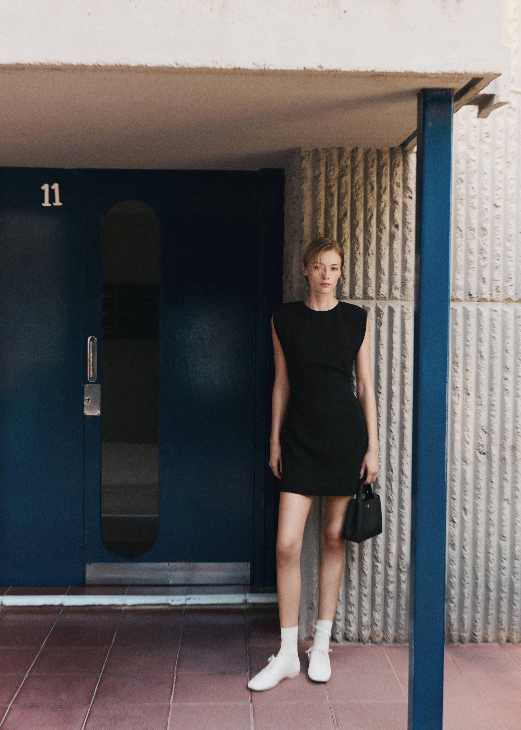 Mini shopper bag with metallic detail - General plane