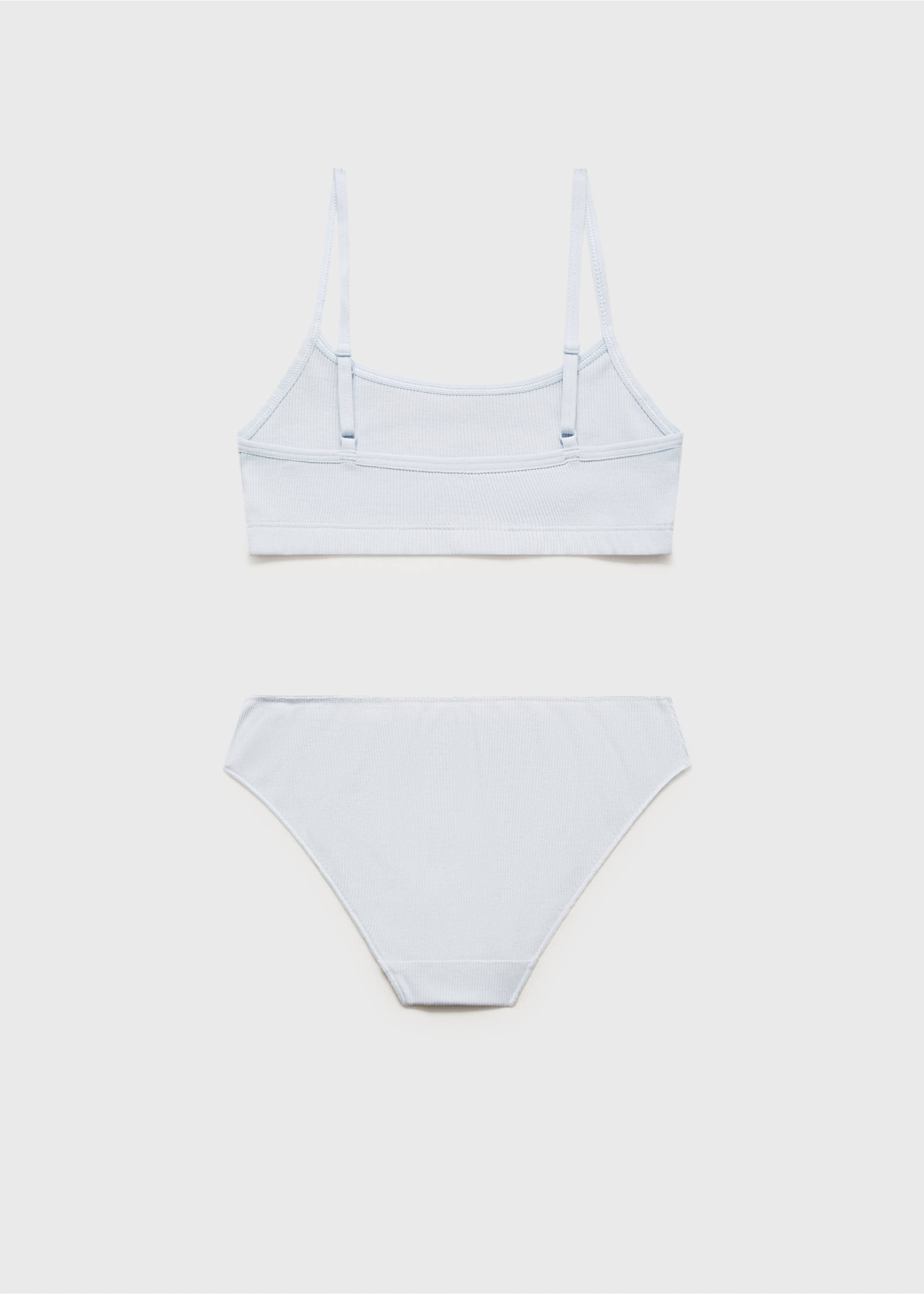 Cotton underwear set - Reverse of the article, Sky Blue. Ref: 77046005-00.