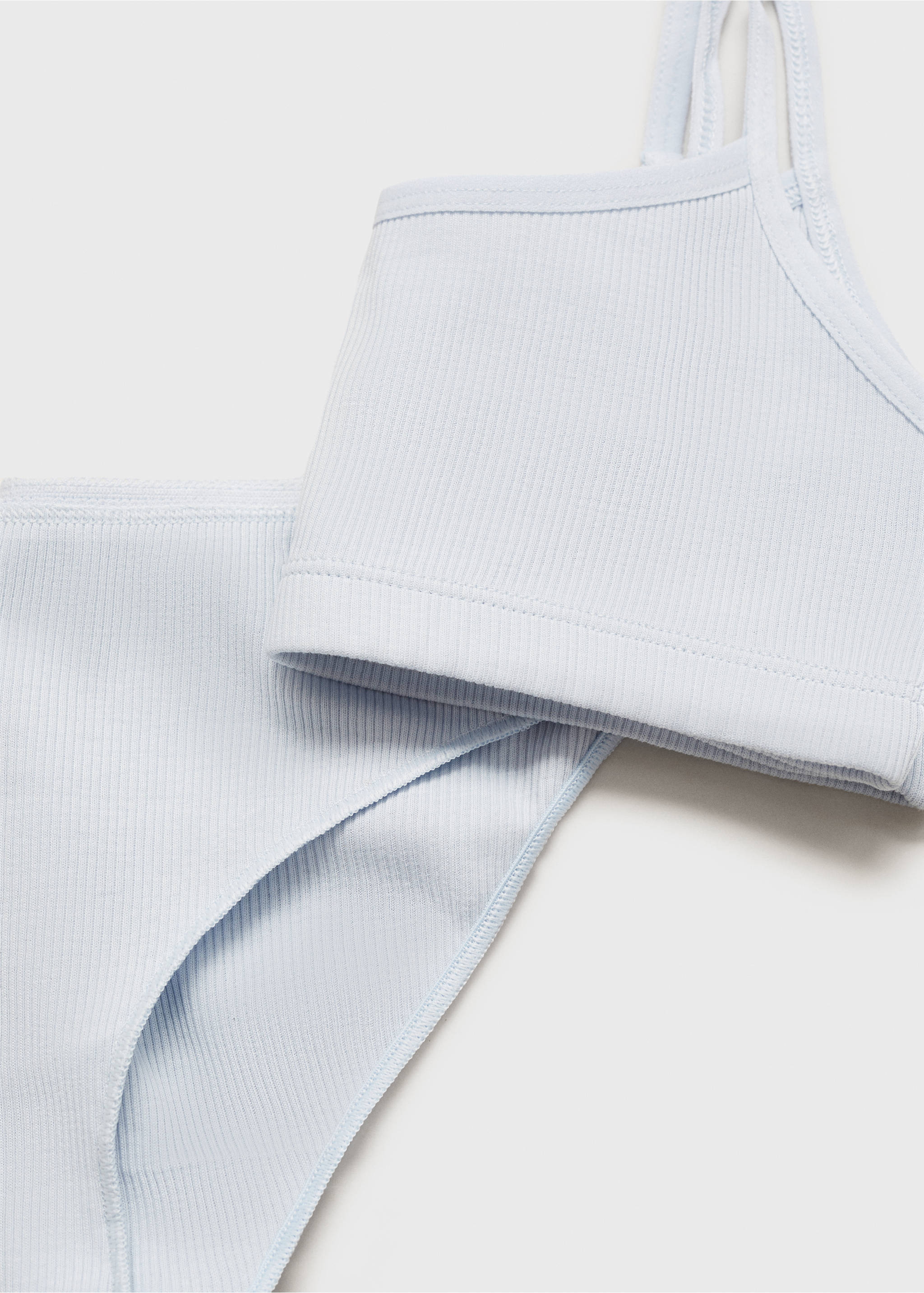 Cotton underwear set - Details of the article 0, Sky Blue. Ref: 77046005-00.