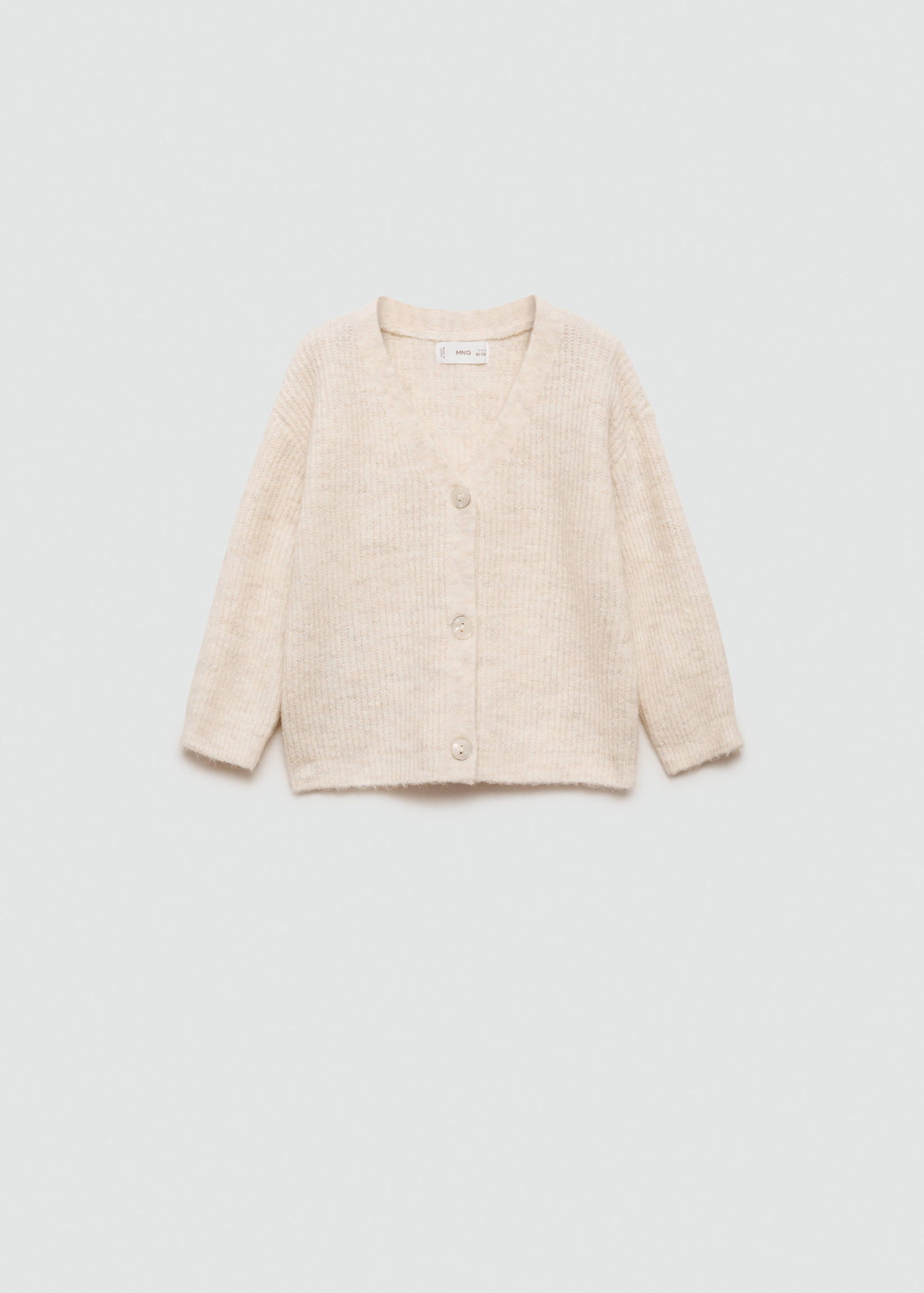 Buttoned ribbed cardigan - Article without model