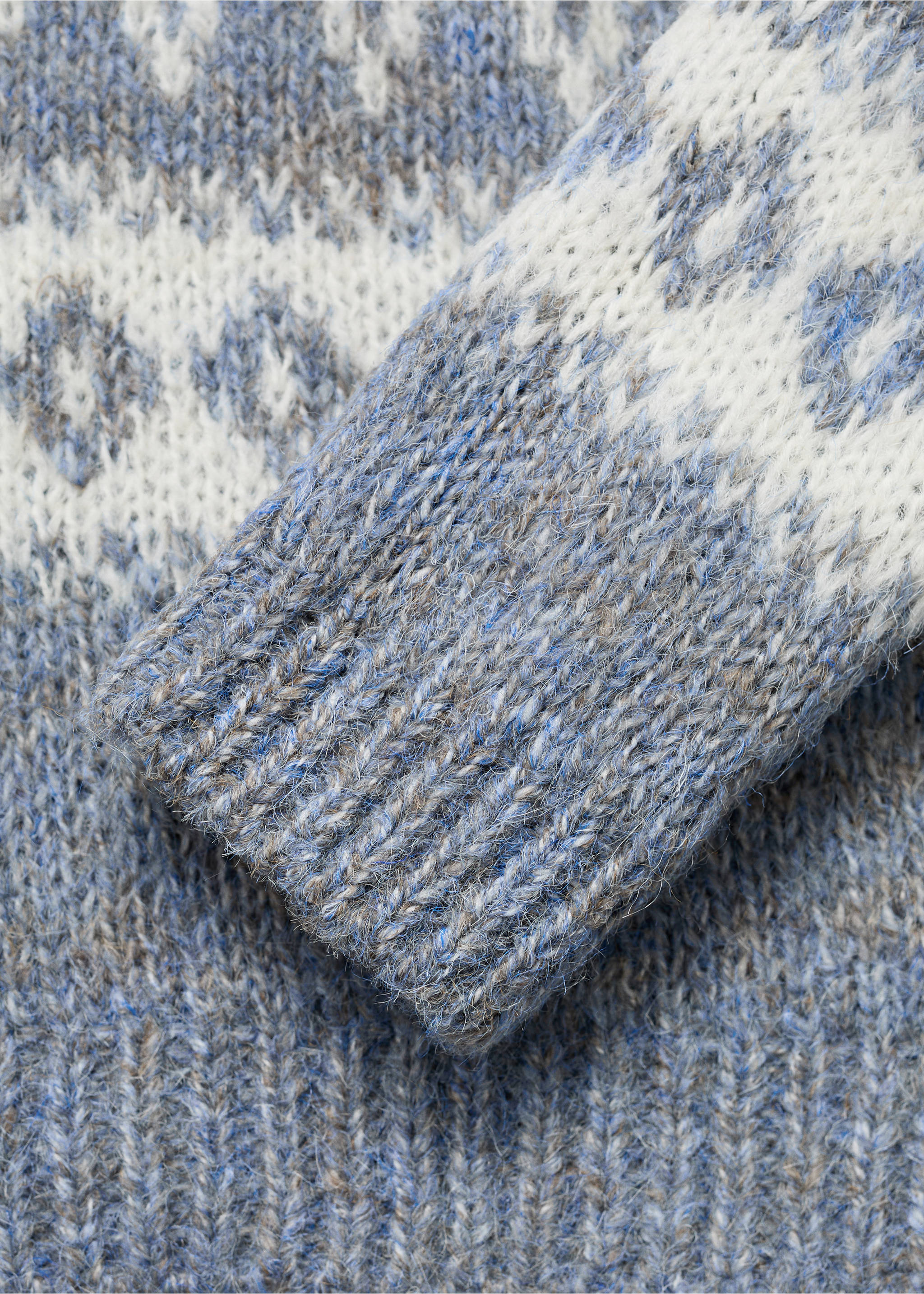 Jacquard tröja - Detaljer om artikeln 8, Blå. Ref: 77046339-00.