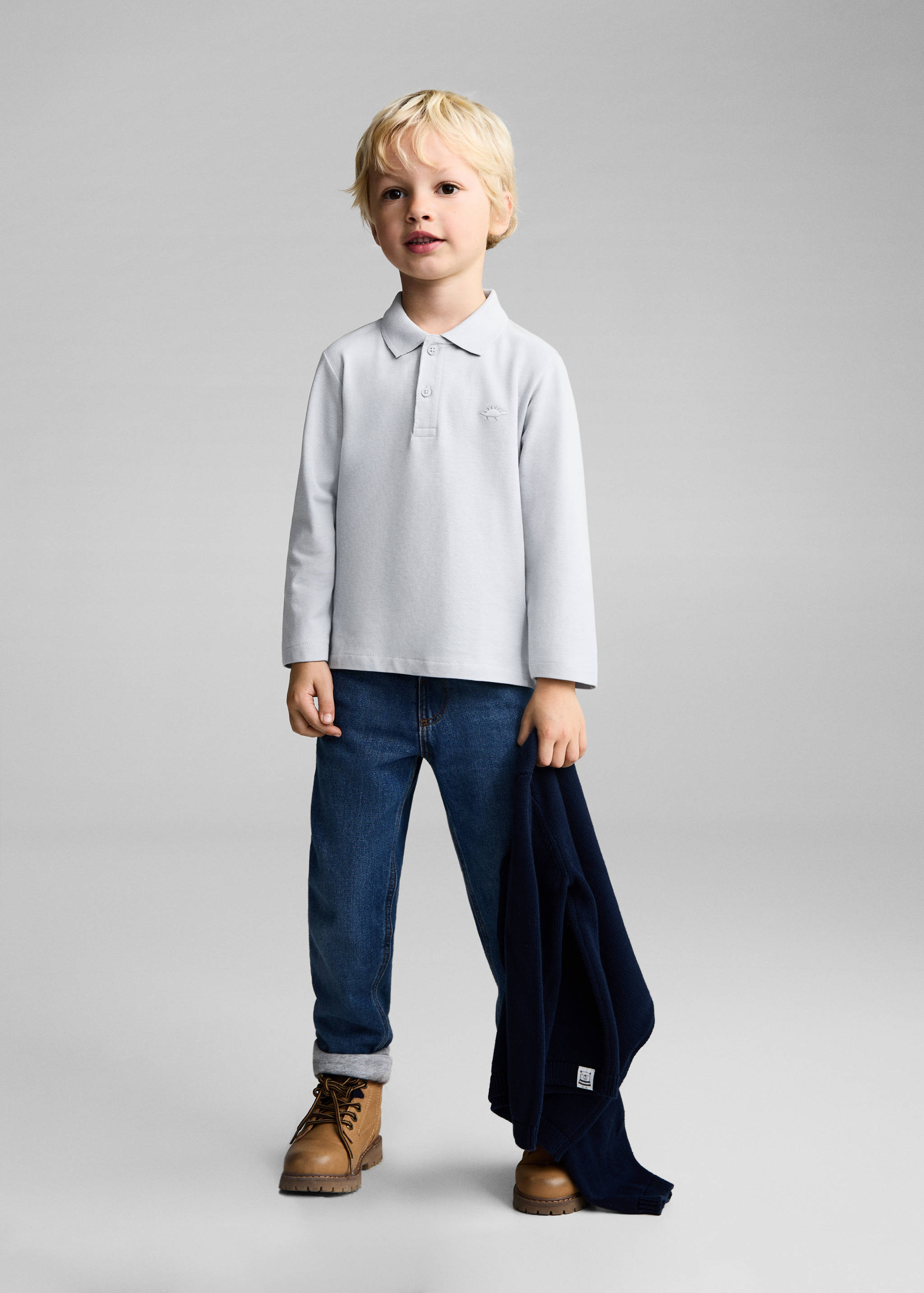 Πόλο βαμβακερό με μακρύ μανίκι - Γενικό πλάνο