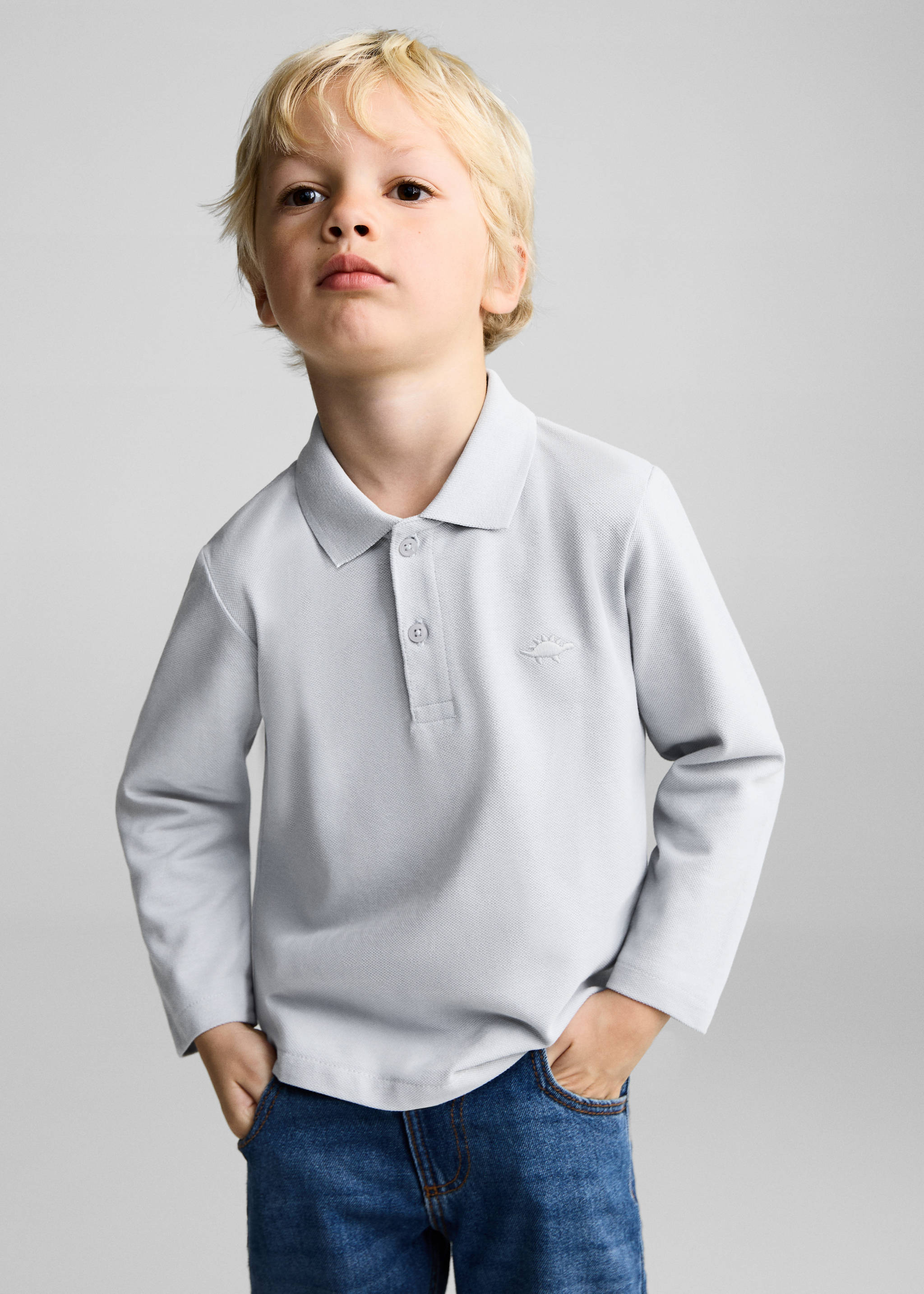 Πόλο βαμβακερό με μακρύ μανίκι - Μεσαίο πλάνο