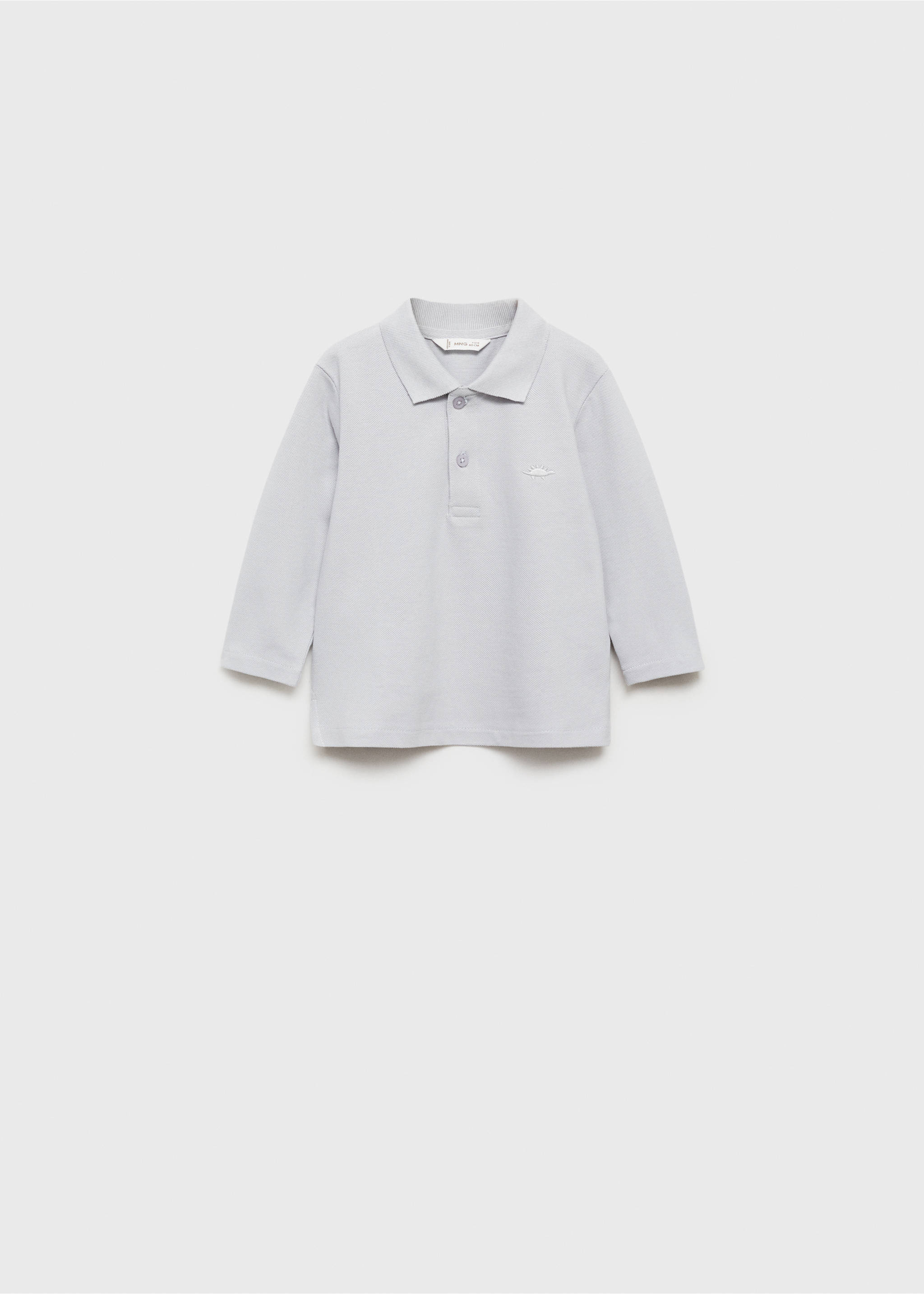 Πόλο βαμβακερό με μακρύ μανίκι - Προϊόν χωρίς μοντέλο, Γαλάζιο. Ref: 77046340-00.