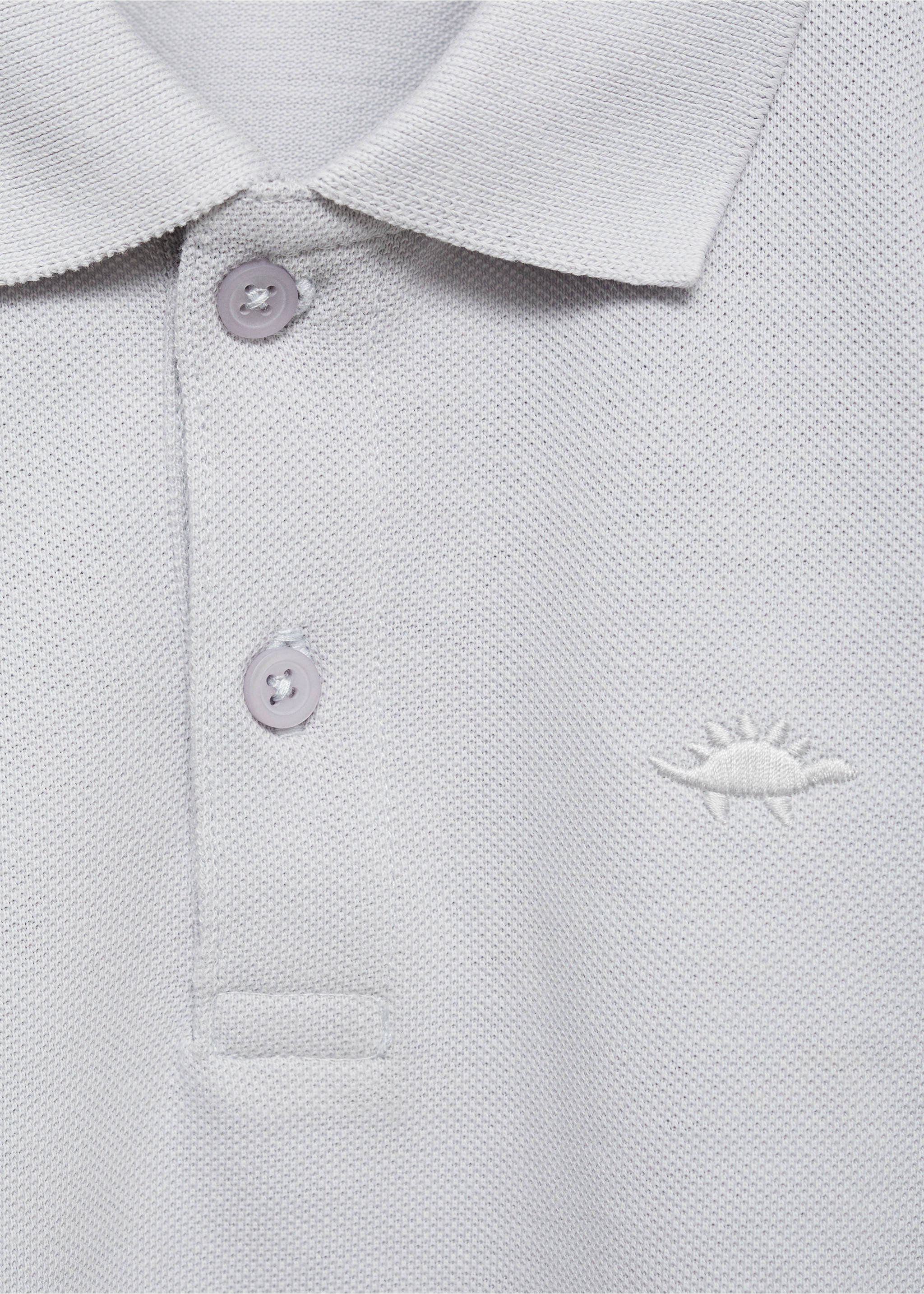 Πόλο βαμβακερό με μακρύ μανίκι - Λεπτομέρεια του προϊόντος 8, Γαλάζιο. Ref: 77046340-00.