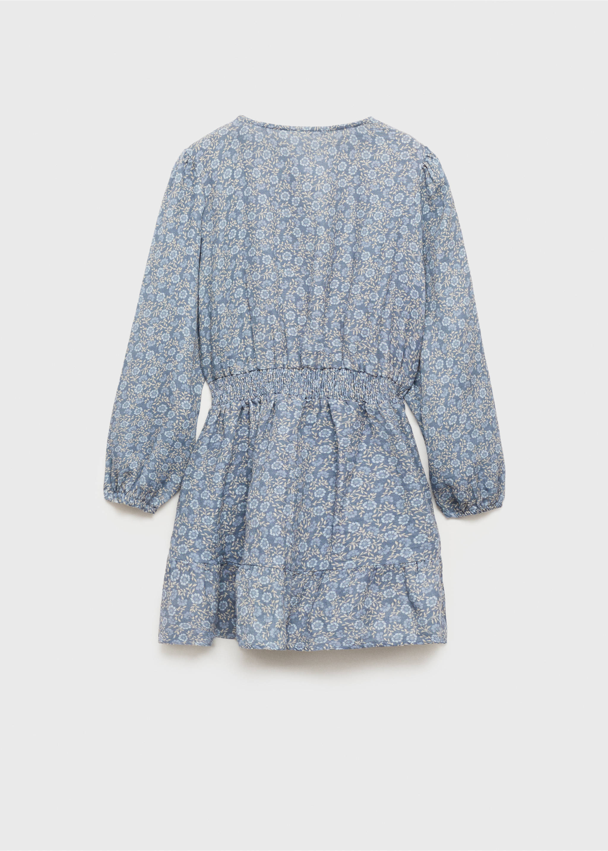 Buttoned flowers dress - Reverse of the article, Blue. Ref: 77046341-00.