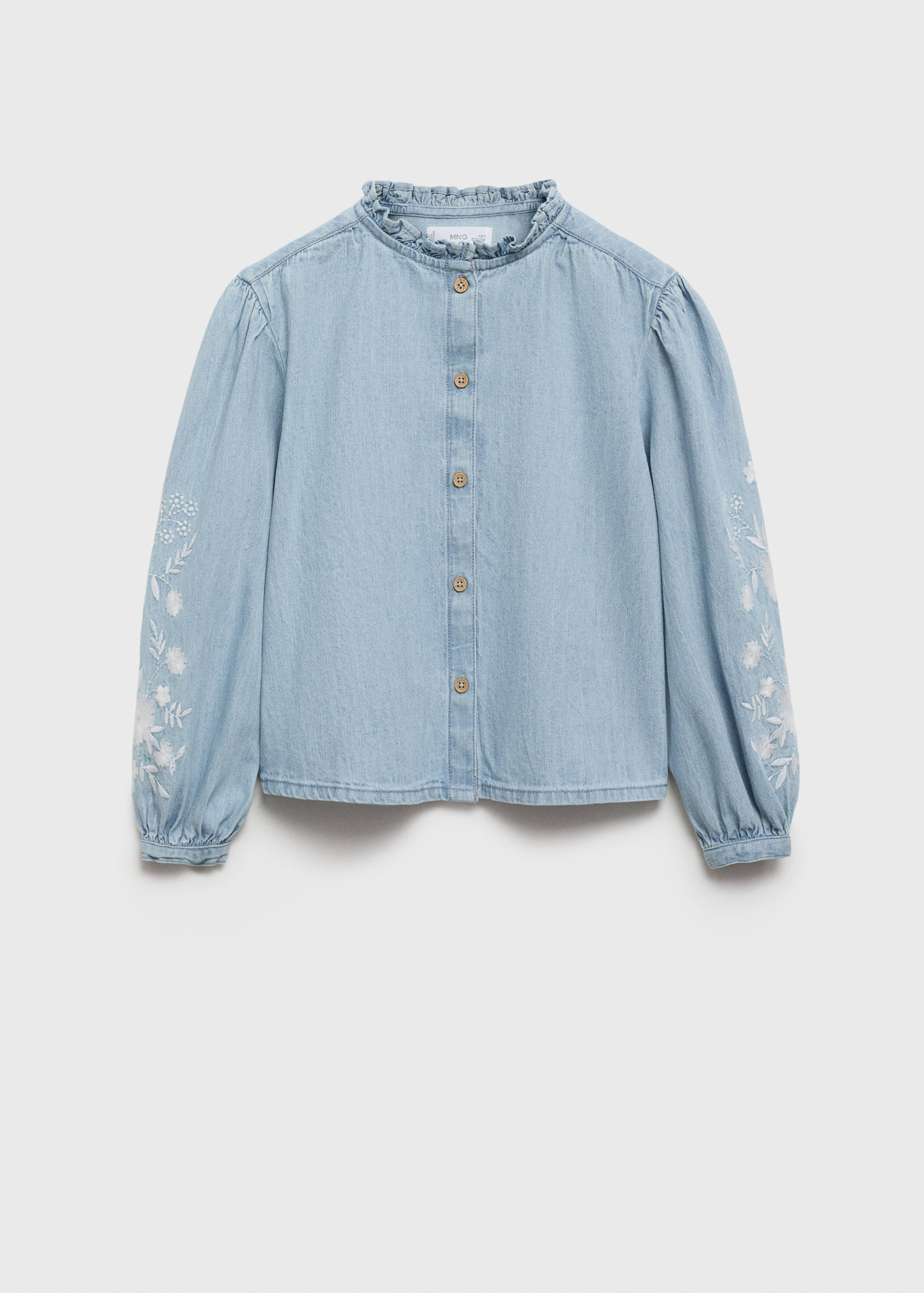 Embroidered denim blouse - Article without model