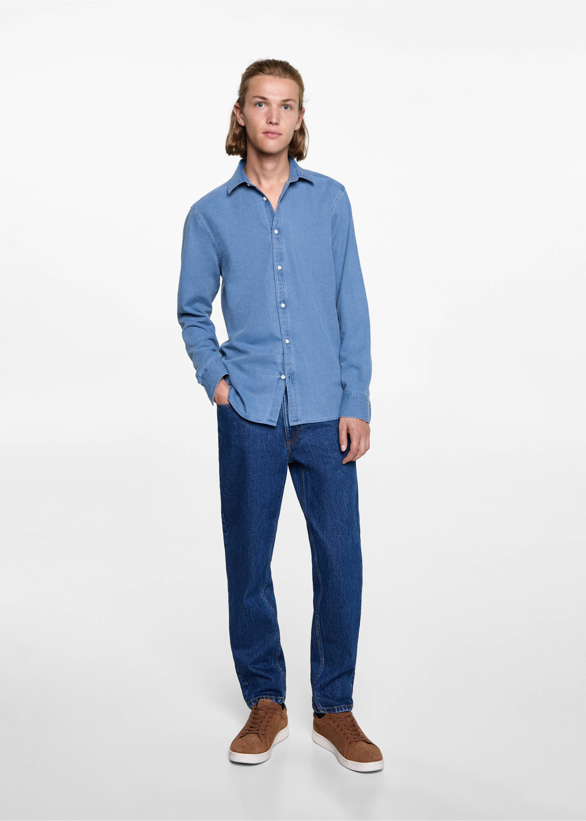 Cotton slim-fit t-shirt - General plane, Blue. Ref: 77046352-00.