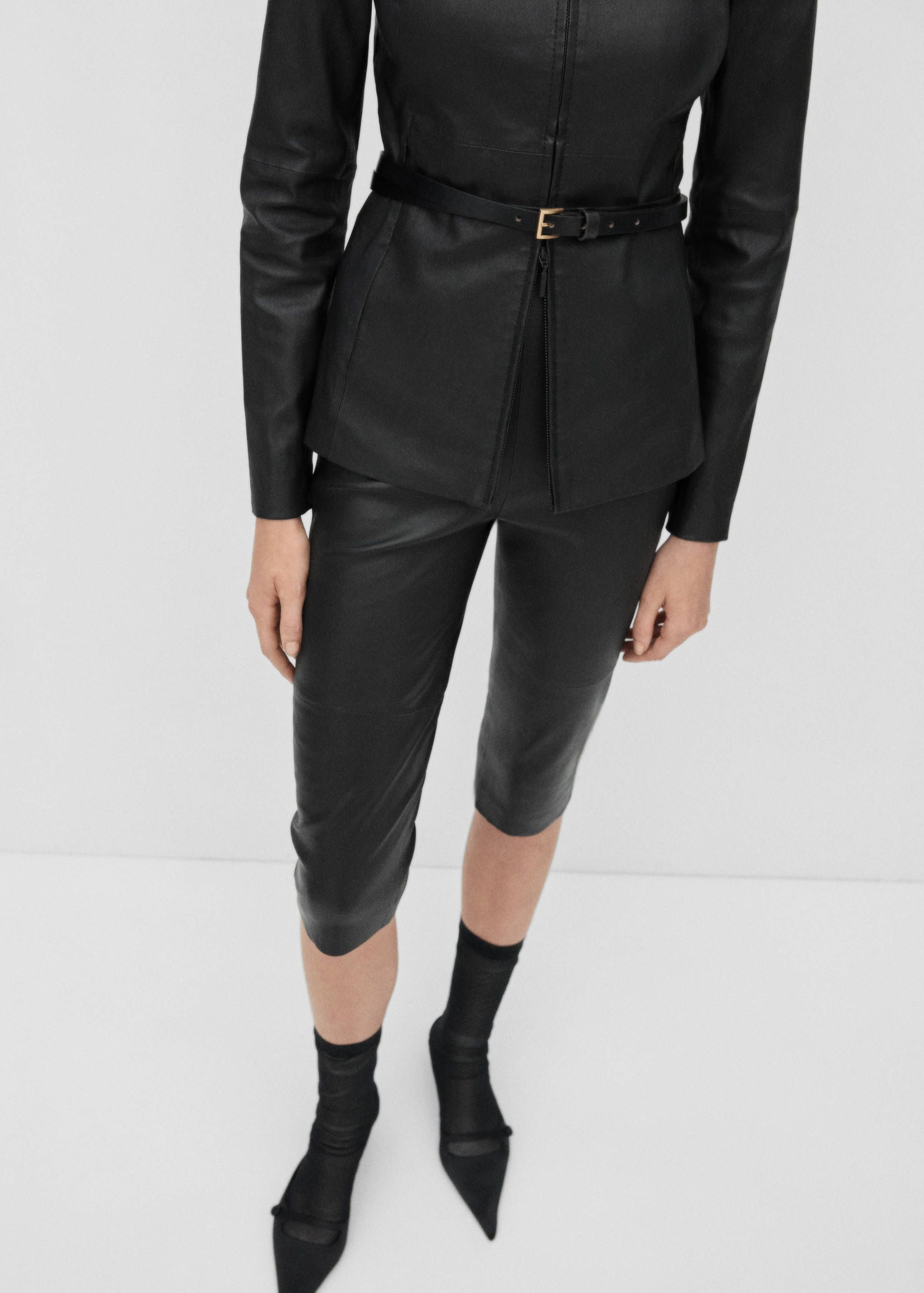 Capri leather leggings - Details of the article 6