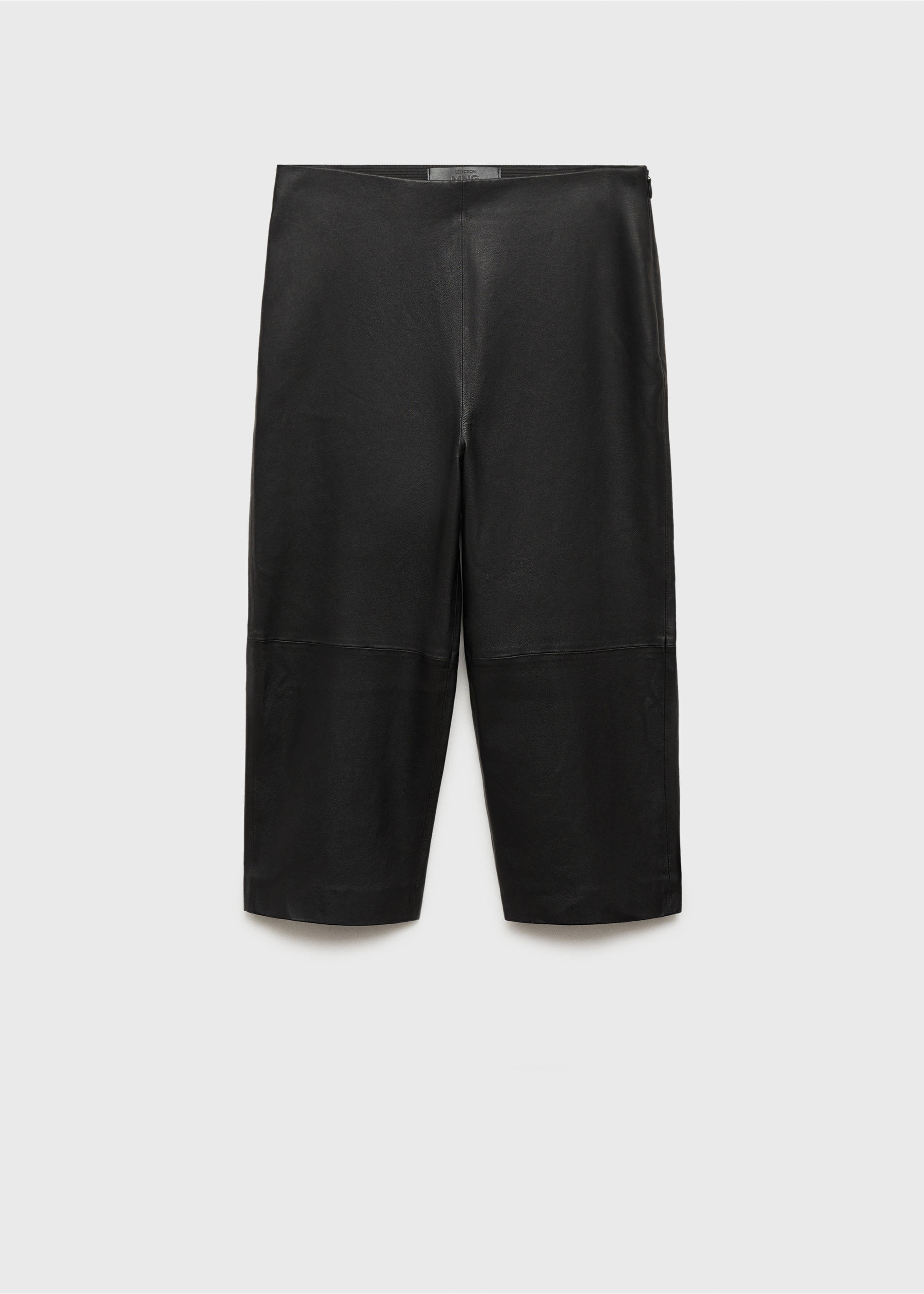 Capri leather leggings - Article without model, Black. Ref: 77046356-00.