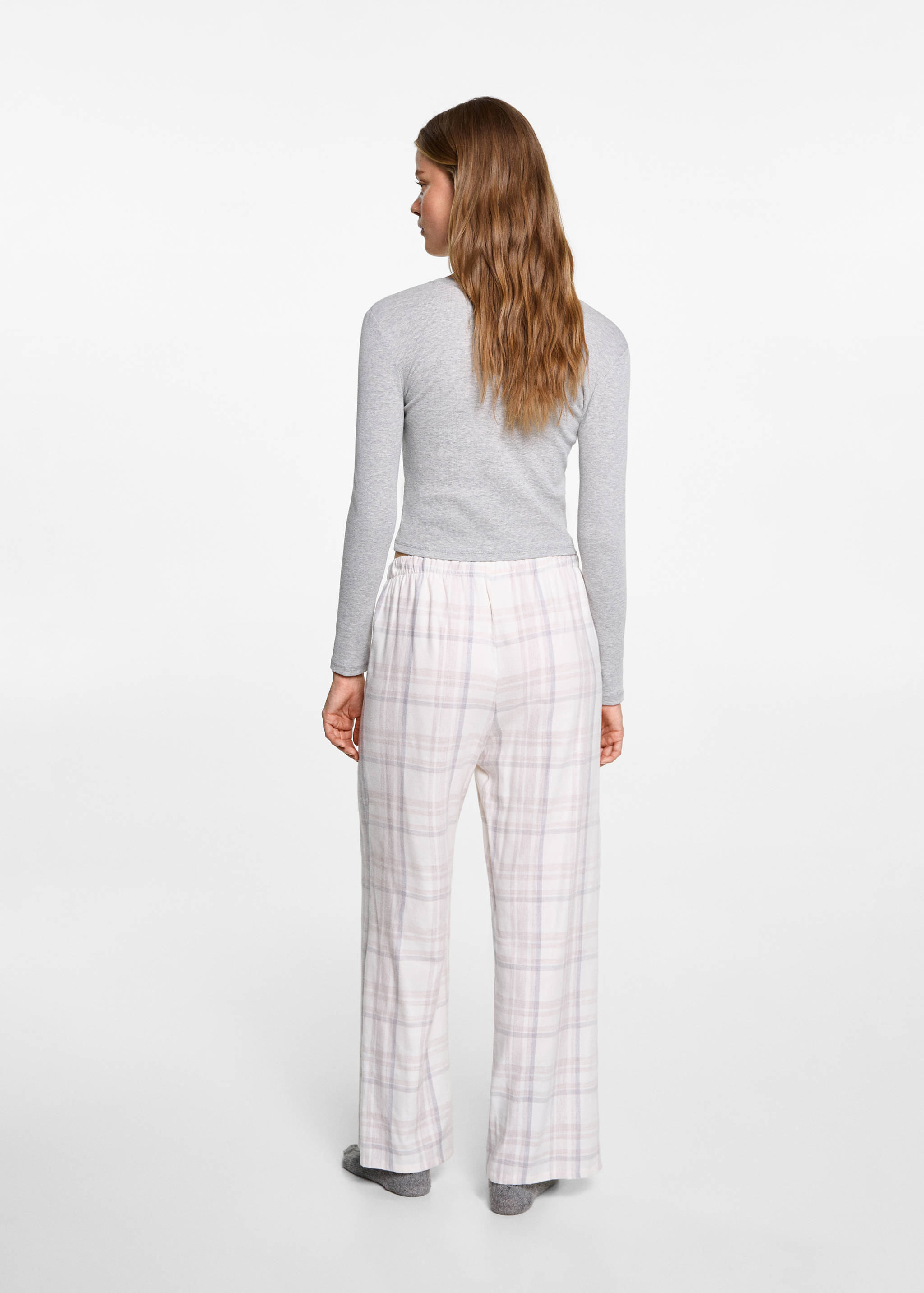 Checked cotton pyjamas - Reverse of the article