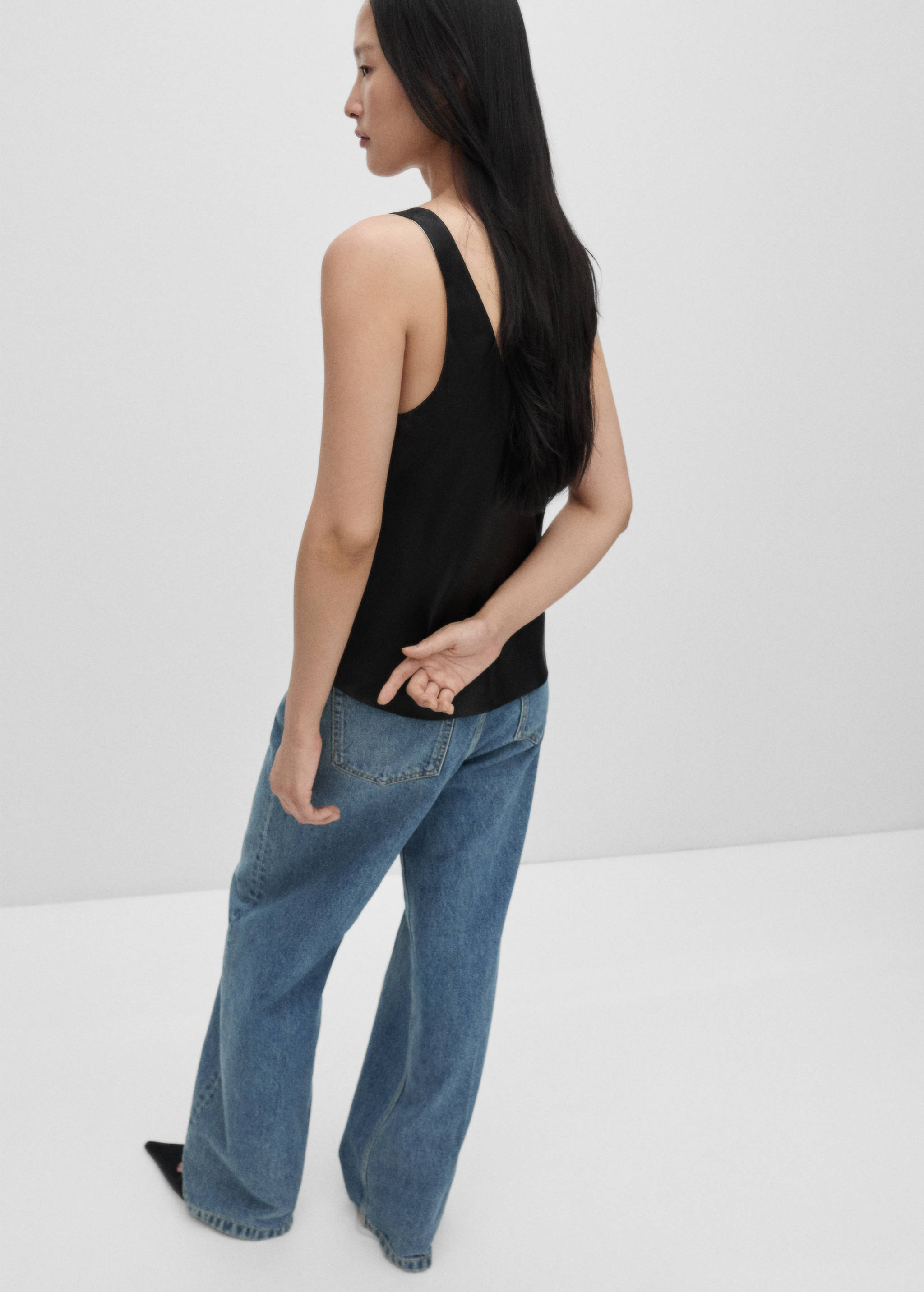 Szatén selyem top - A cikk hátulja