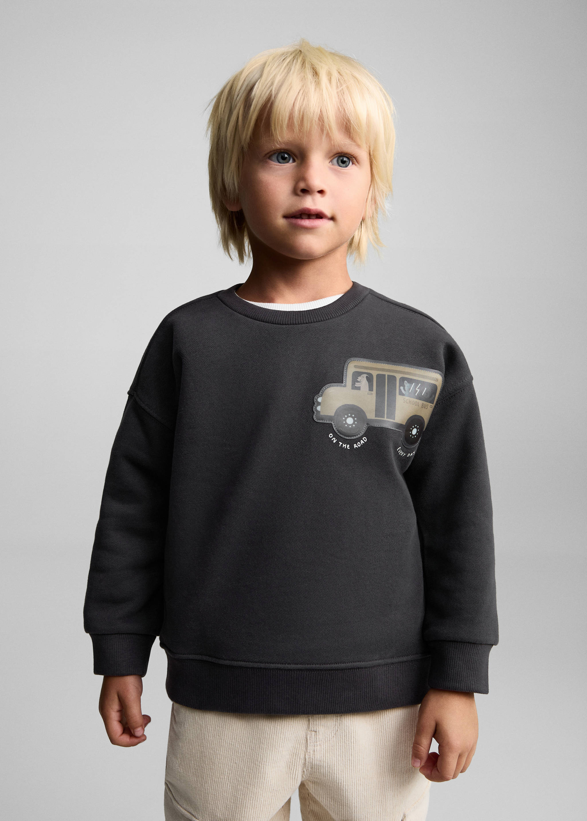 Sweat-shirt coton imprimé - Plan moyen