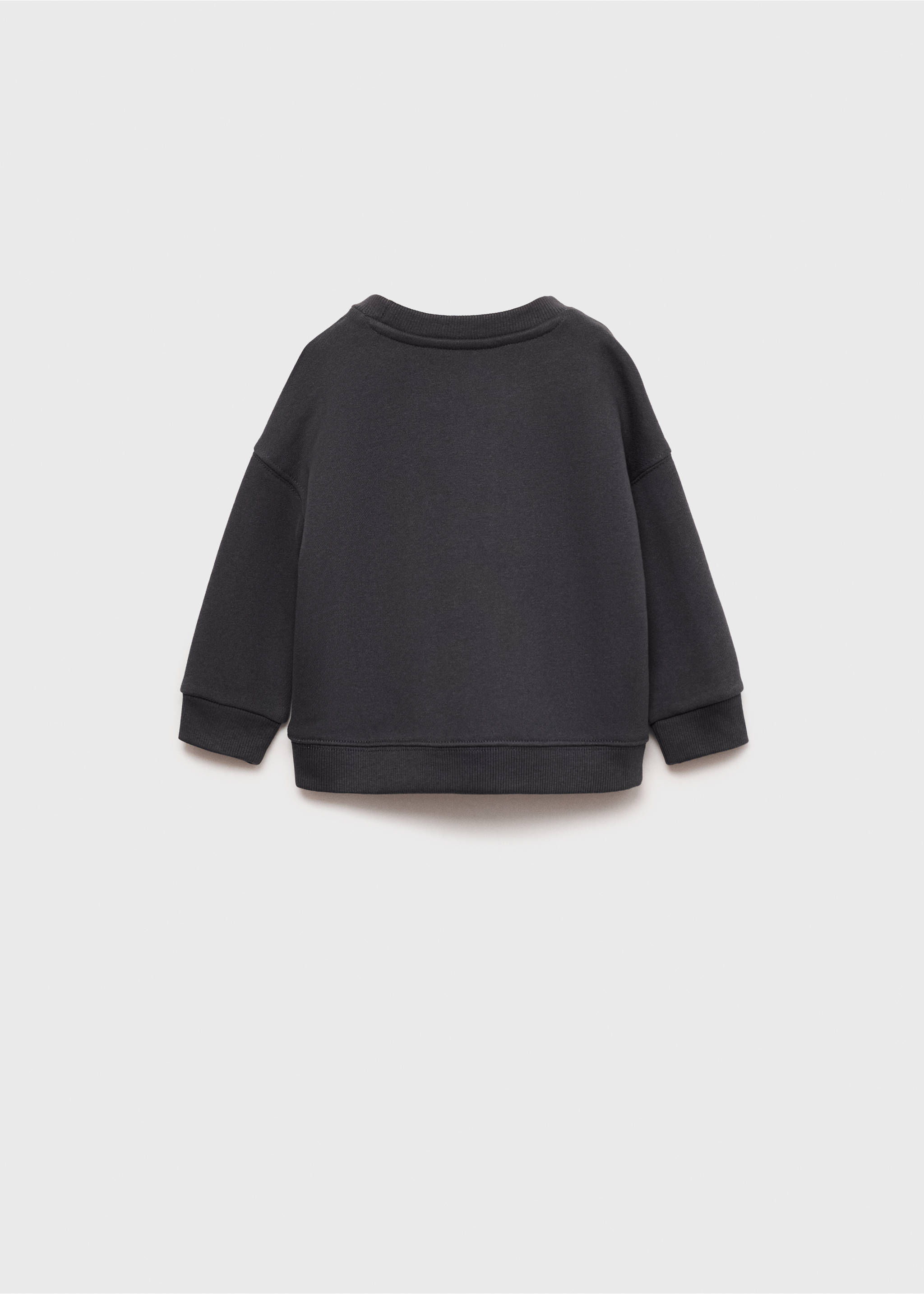 Sweat-shirt coton imprimé - Verso de l’article, Gris anthracite. Ref: 77046736-00.