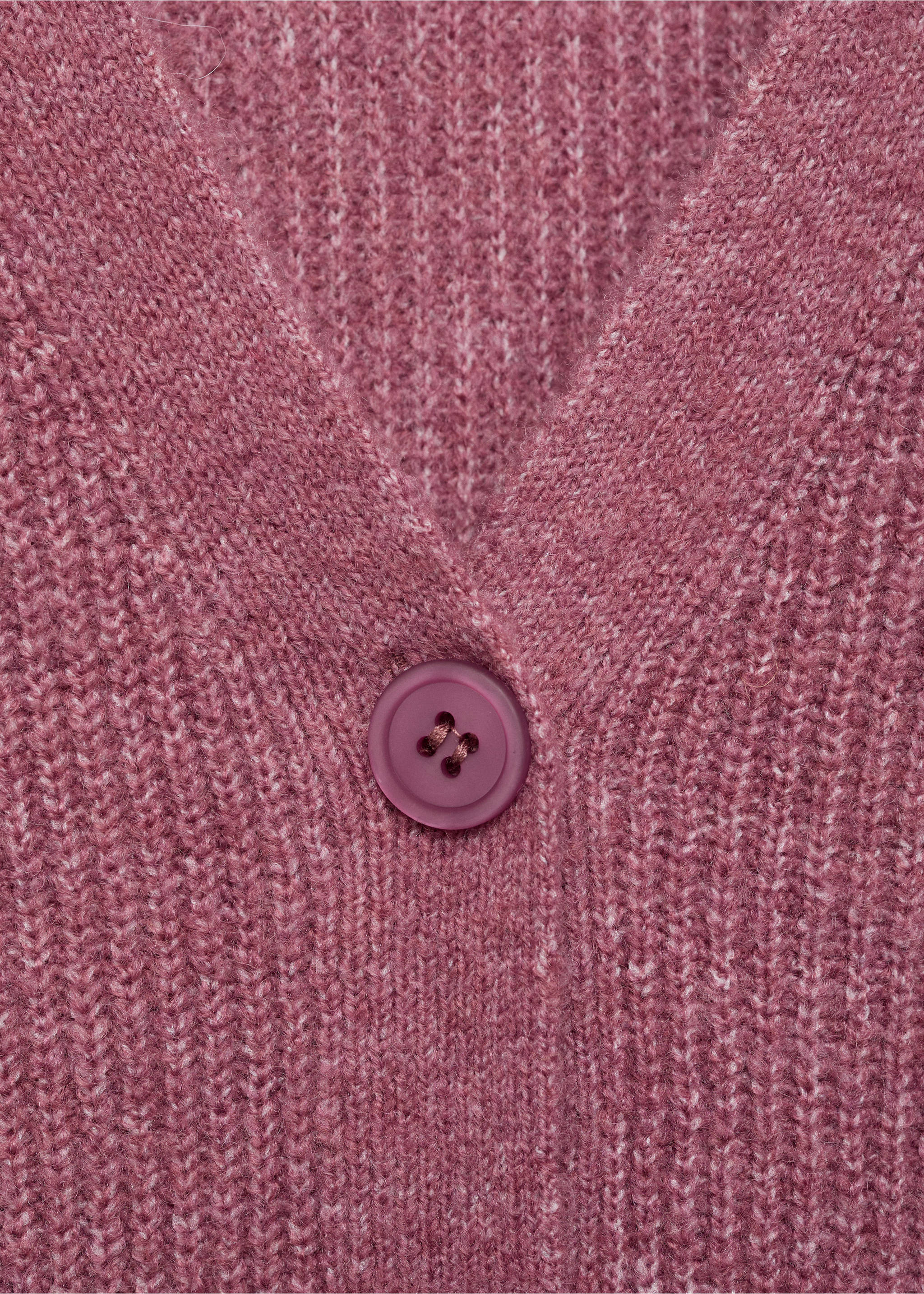 Càrdigan punt escot en punta - Detall de l'article 8, Rosa pastel. Ref: 77046737-00.