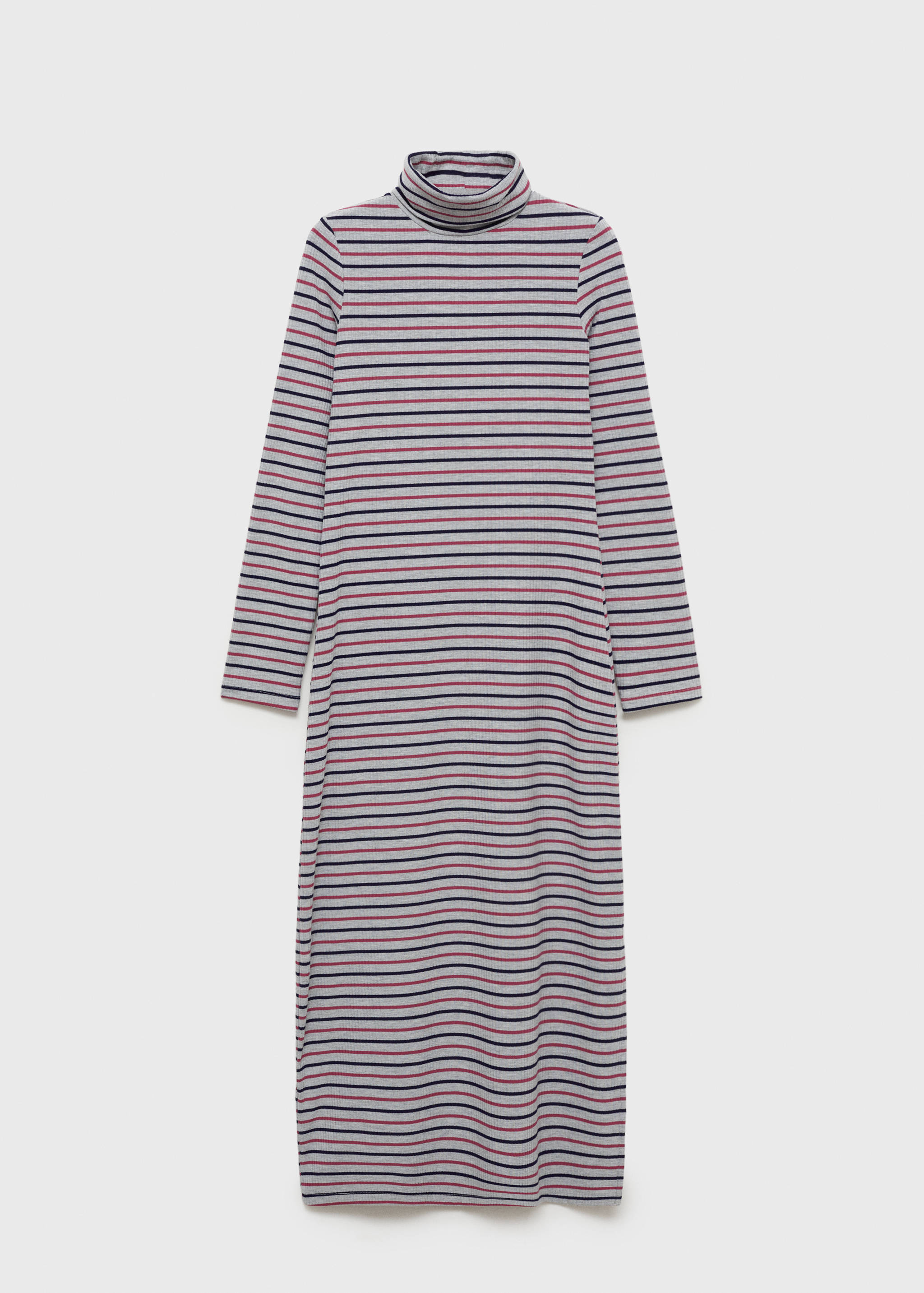 Vestido cuello vuelto rayas - Artículo sin modelo