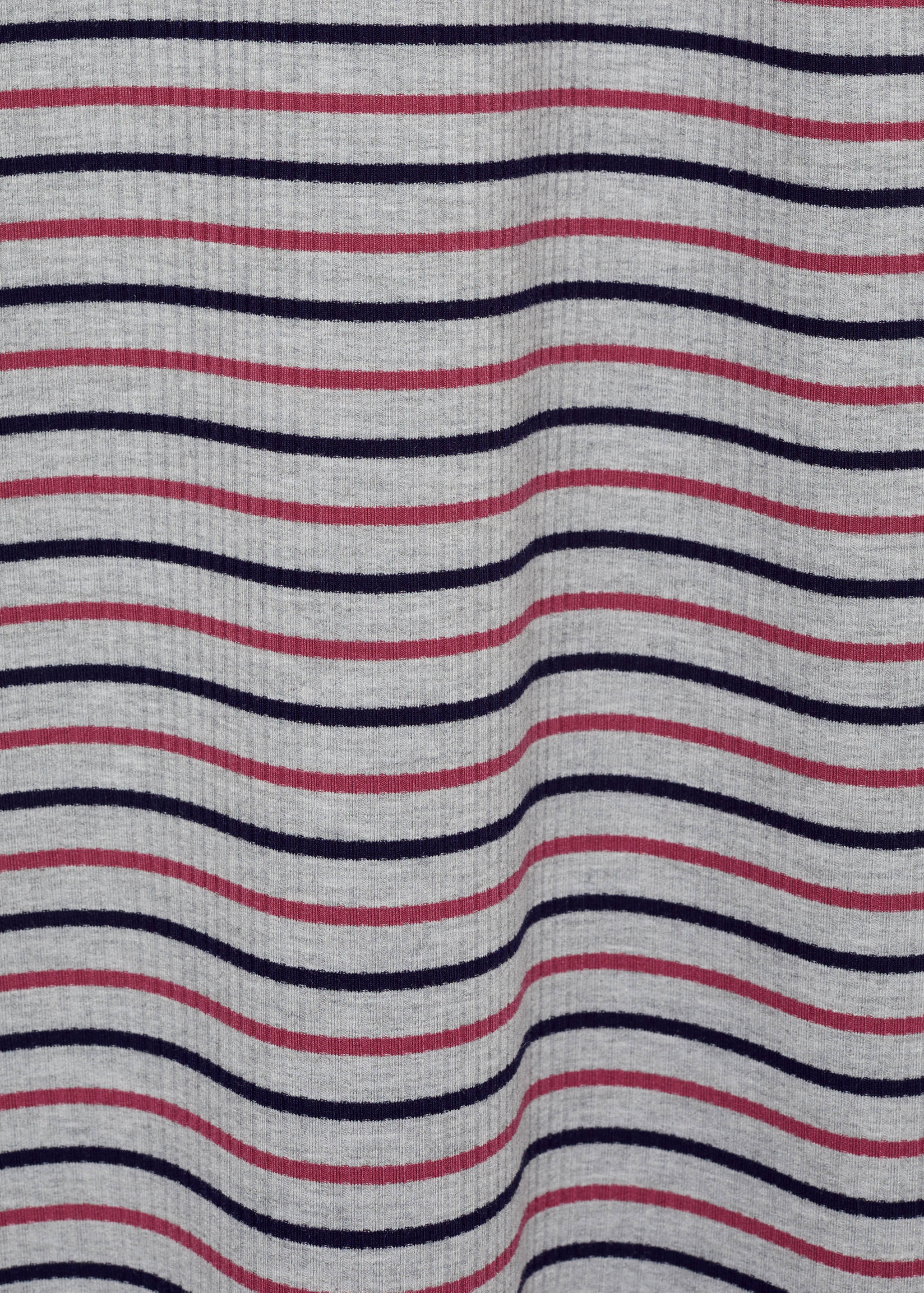 Vestido cuello vuelto rayas - Detalle del artículo 0