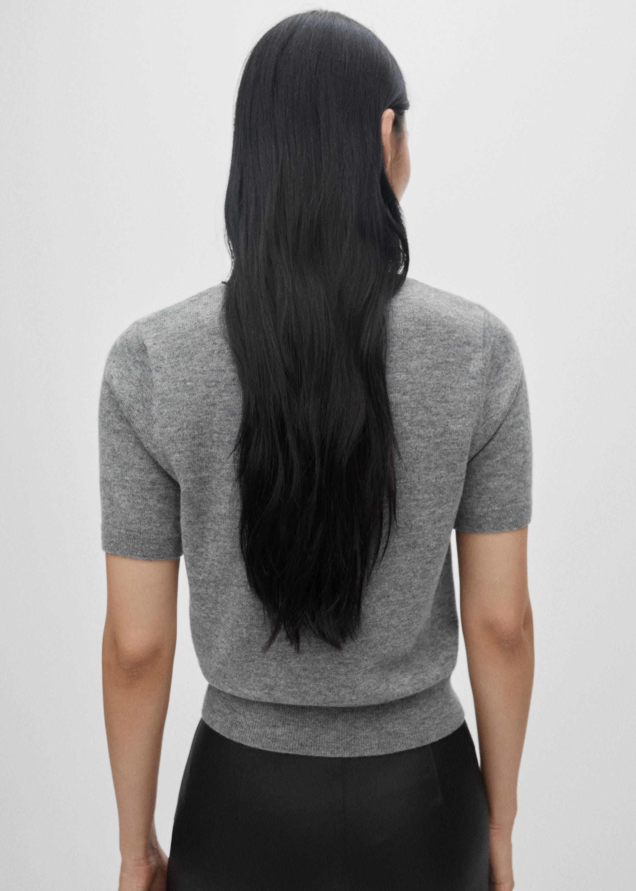 Pull-over laine manches courtes - Verso de l’article