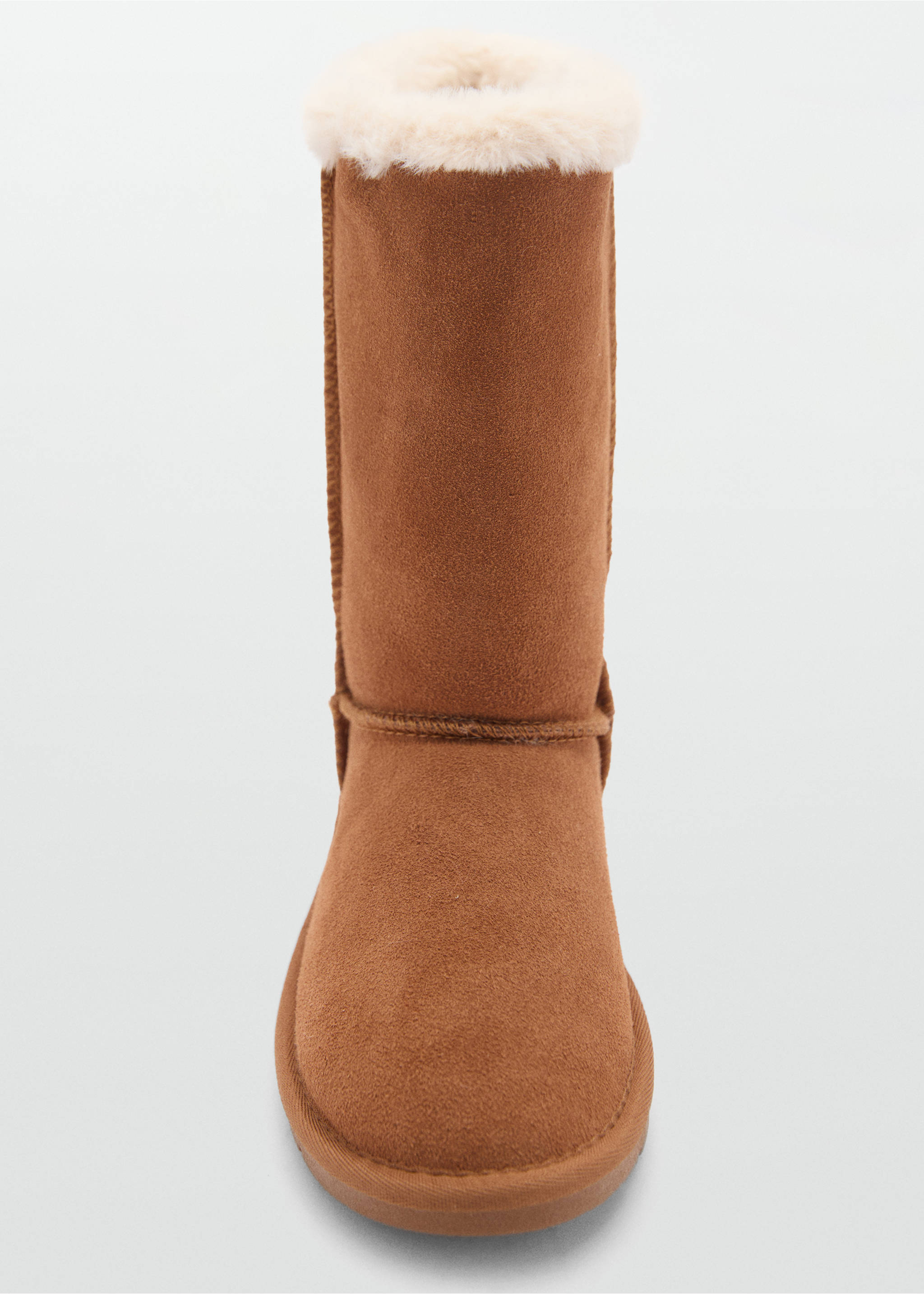 Leather boots with fur interior - Details of the article 3, Medium Brown. Ref: 77046744-00.