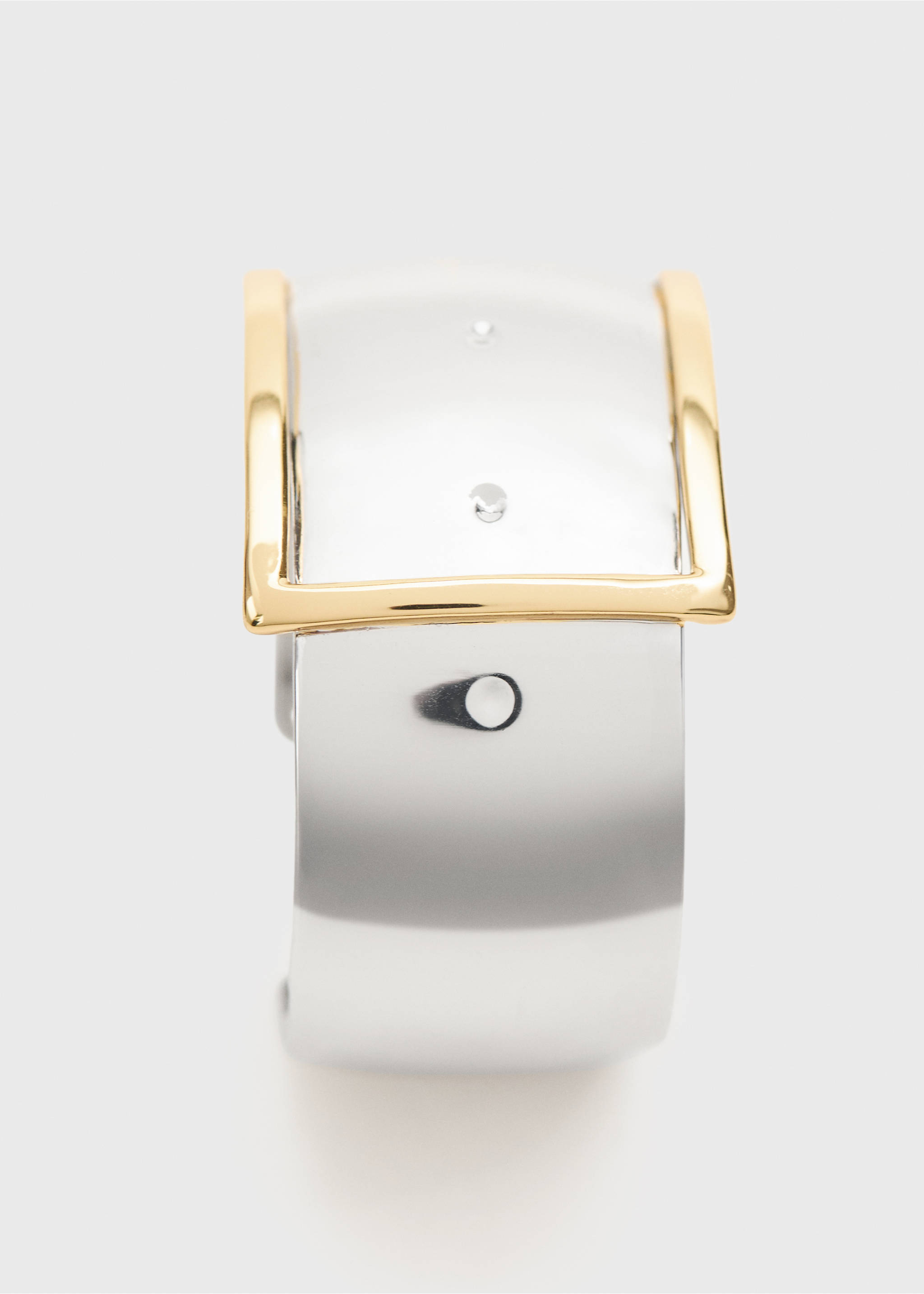 Buckle-design bracelet - Medium plane, Silver. Ref: 77046750-00.