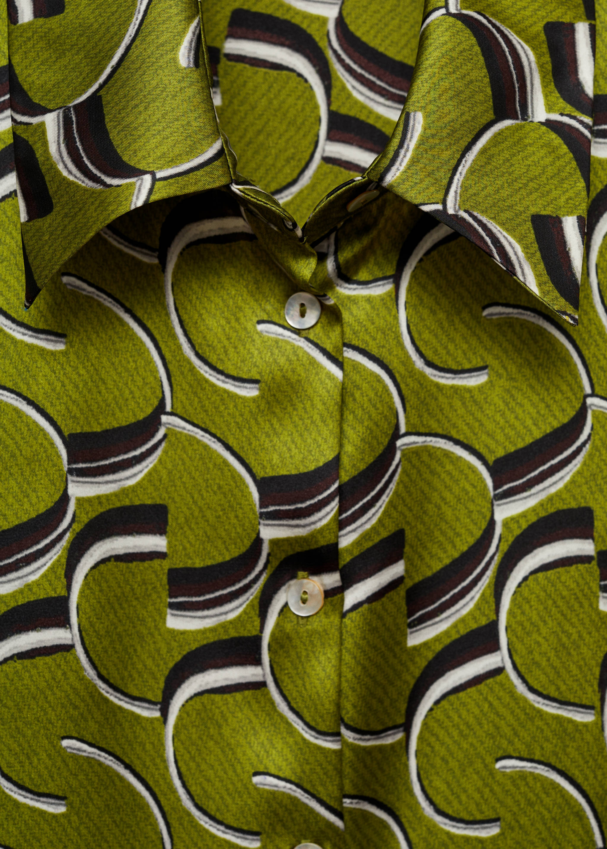 Satin print shirt - Details of the article 8