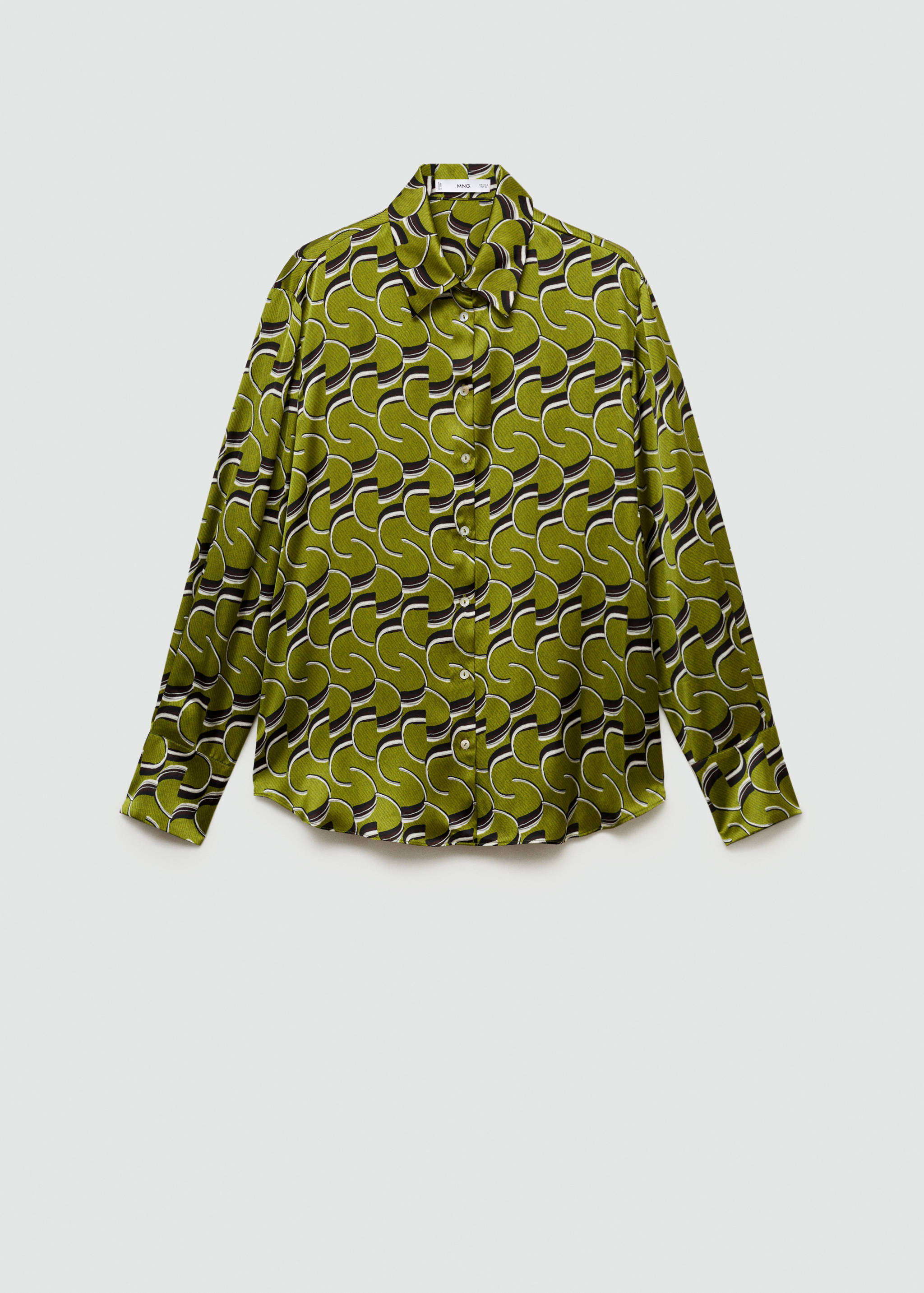 Bedrukte satijnen blouse - Artikel zonder model