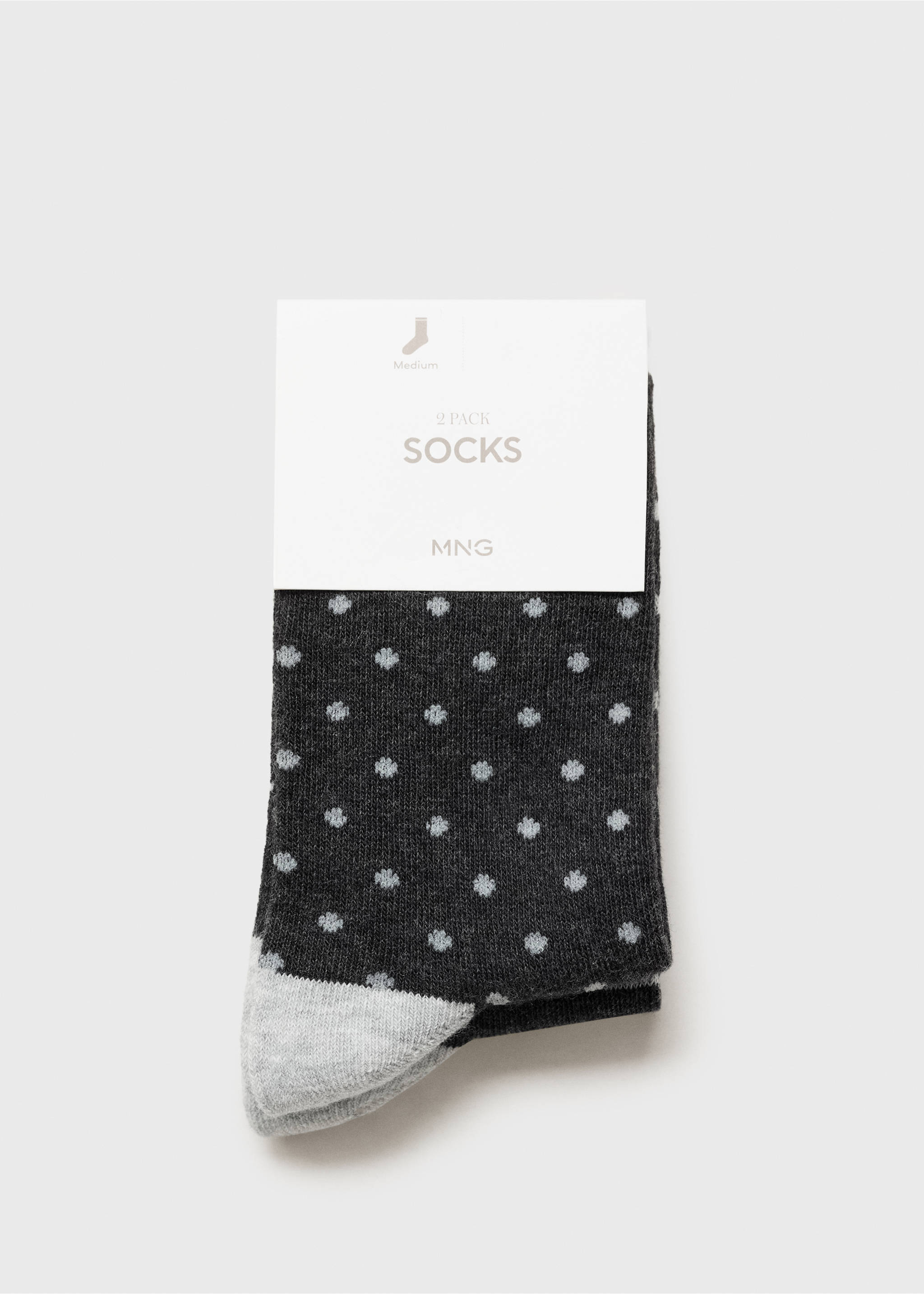 2 pack mixed socks - Details of the article 0, Charcoal. Ref: 77046755-00.