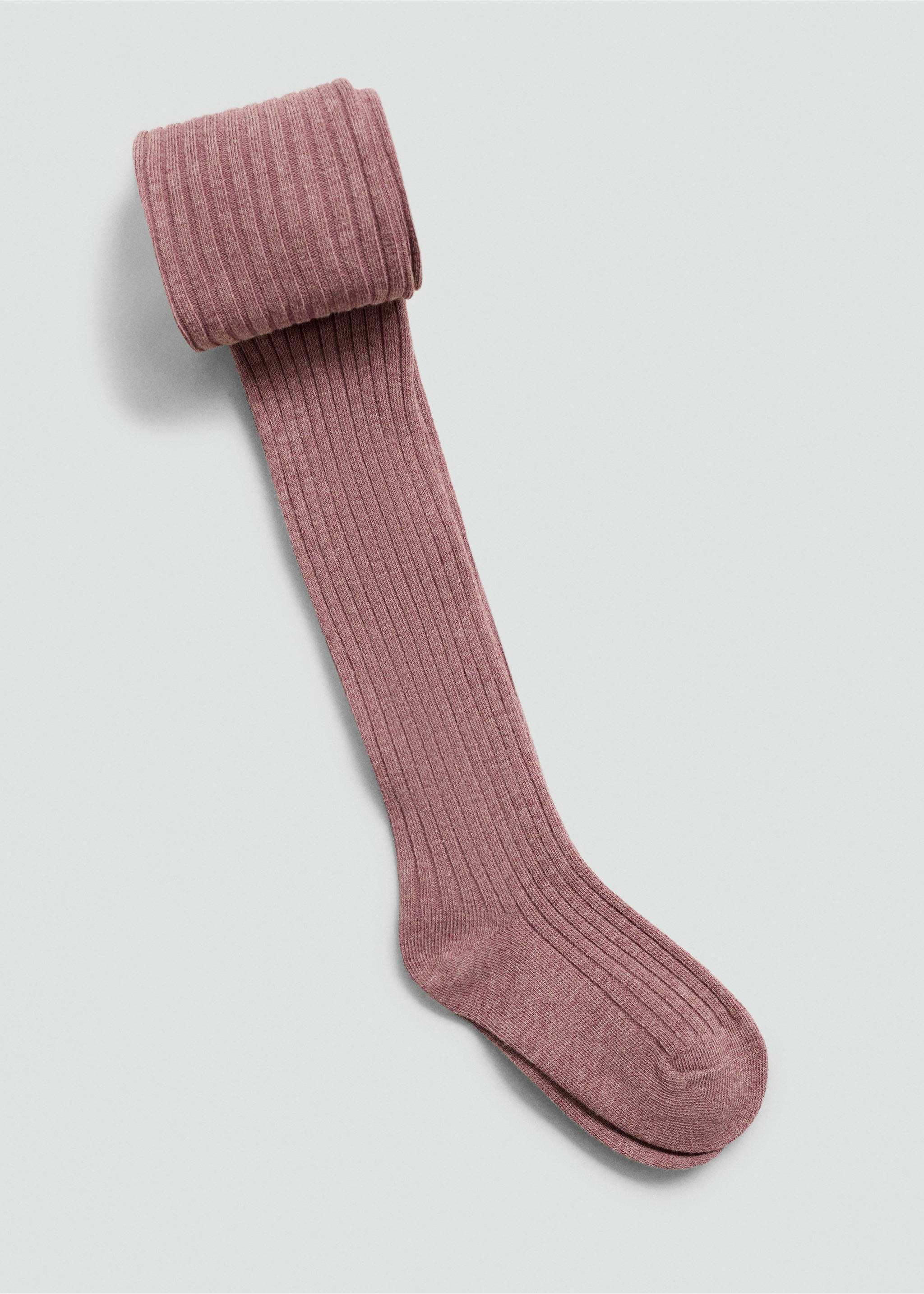 Gerippte Kinderstrumpfhose - Mittlere Ansicht, Bordeaux. Ref: 77046760-00.