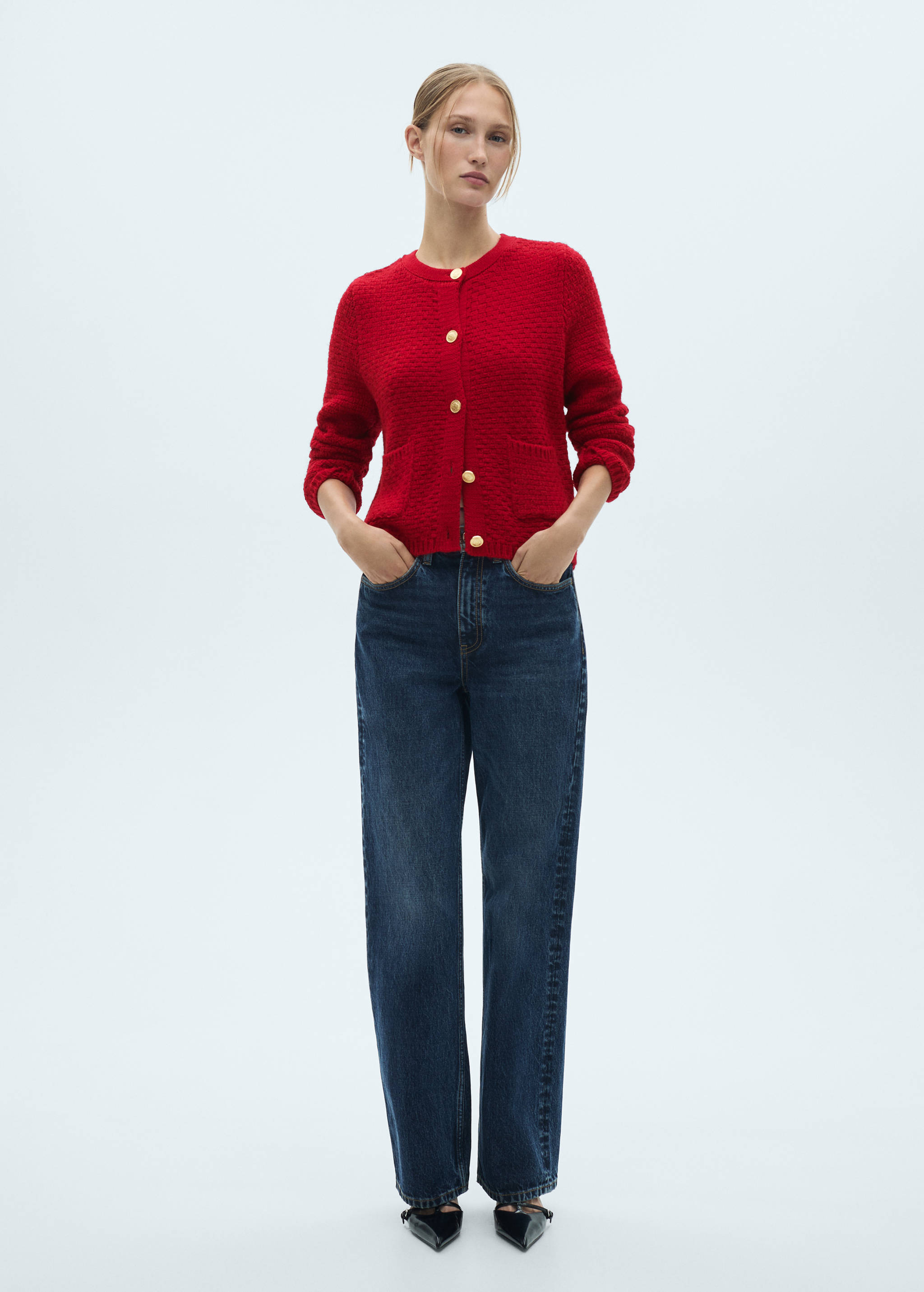 Button knit cardigan - General plane