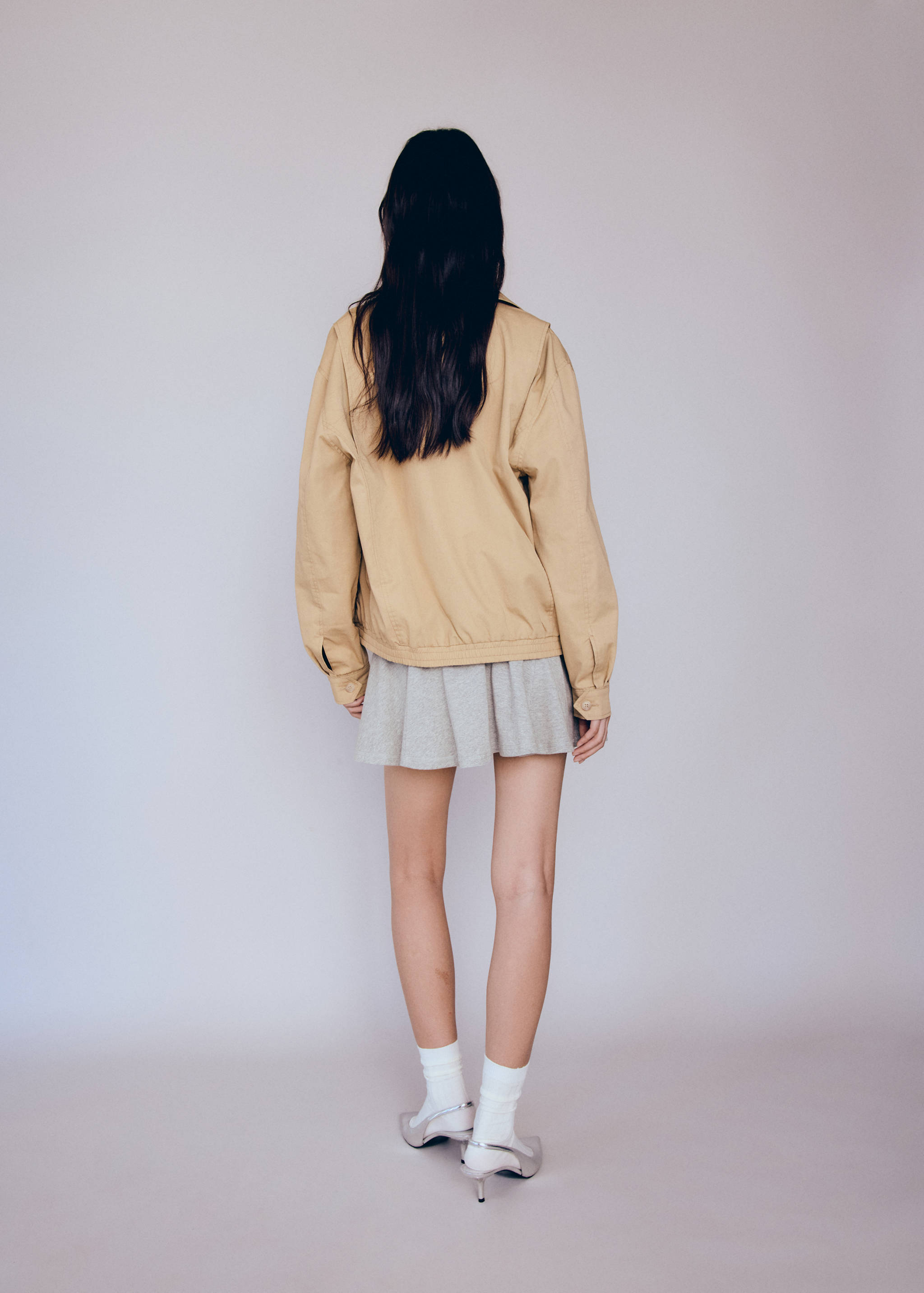 Jaqueta bomber oversize - Revers de l'article