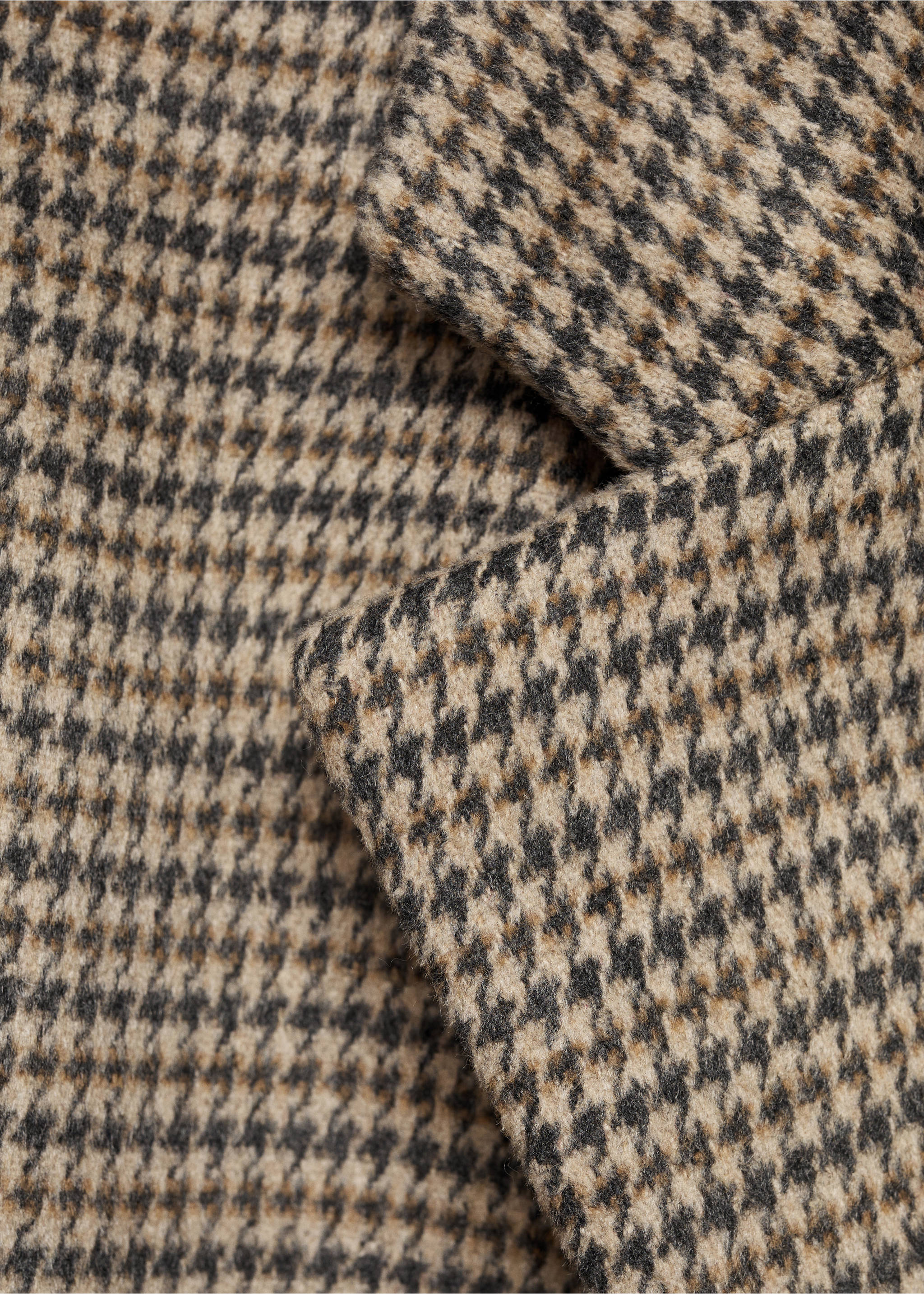 Houndstooth coat - Details of the article 0, Medium Brown. Ref: 77047112-00.