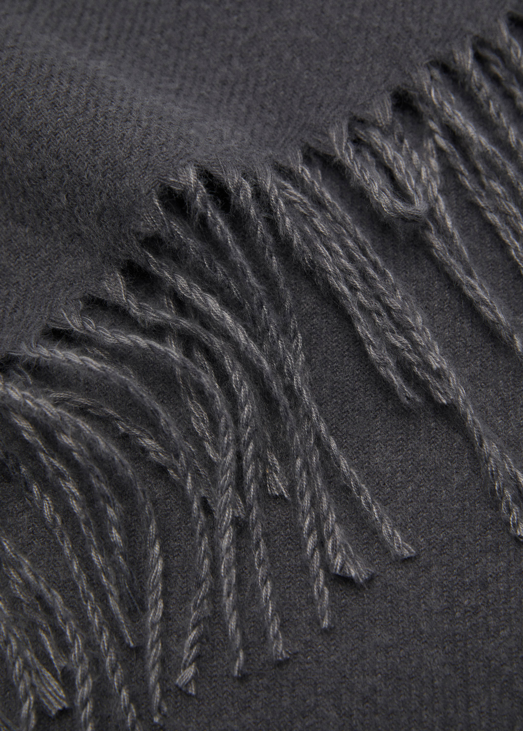 Tweekleurige sjaal met franjes - Middenvlak