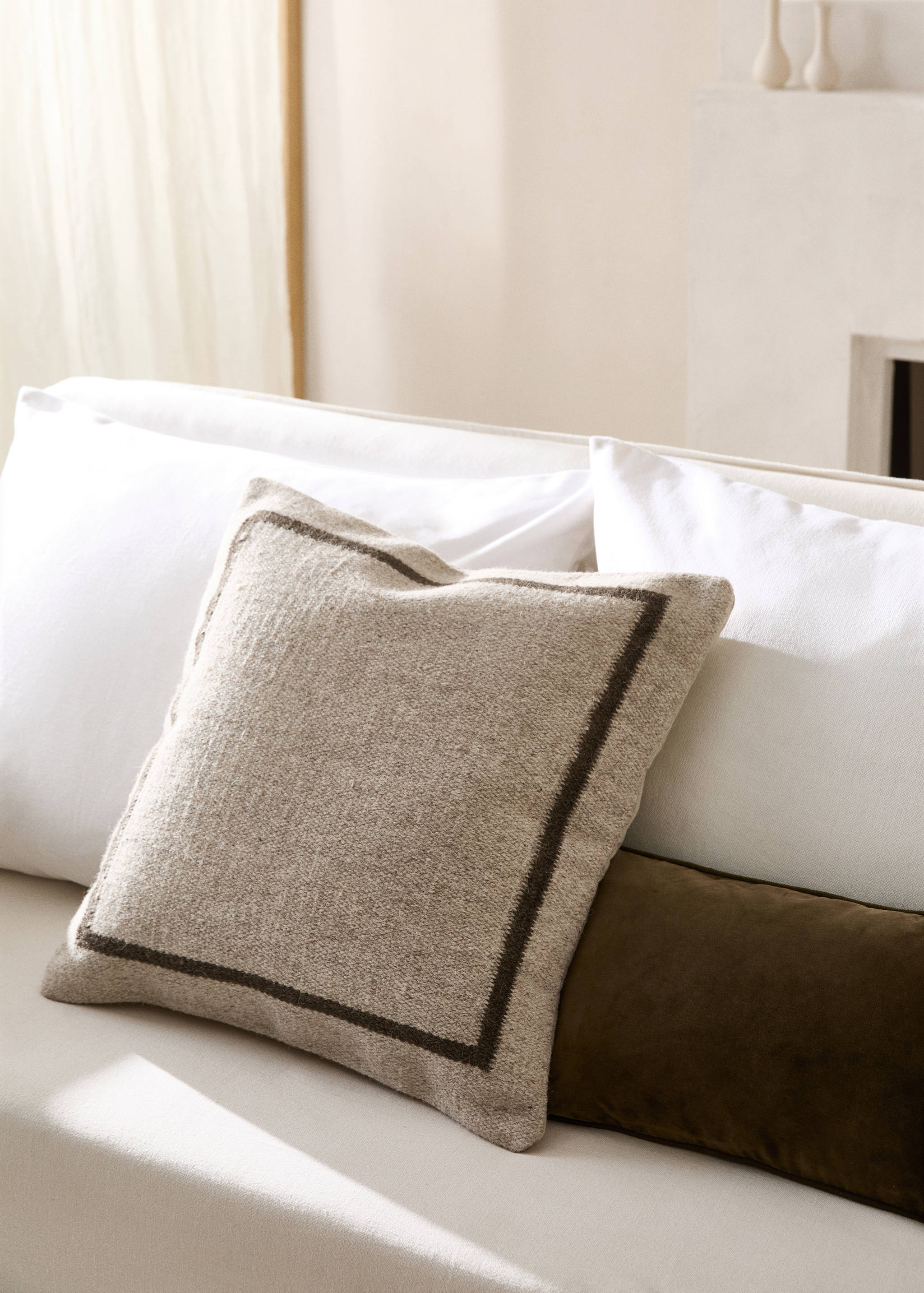 Housse coussin laine et coton - Plan général