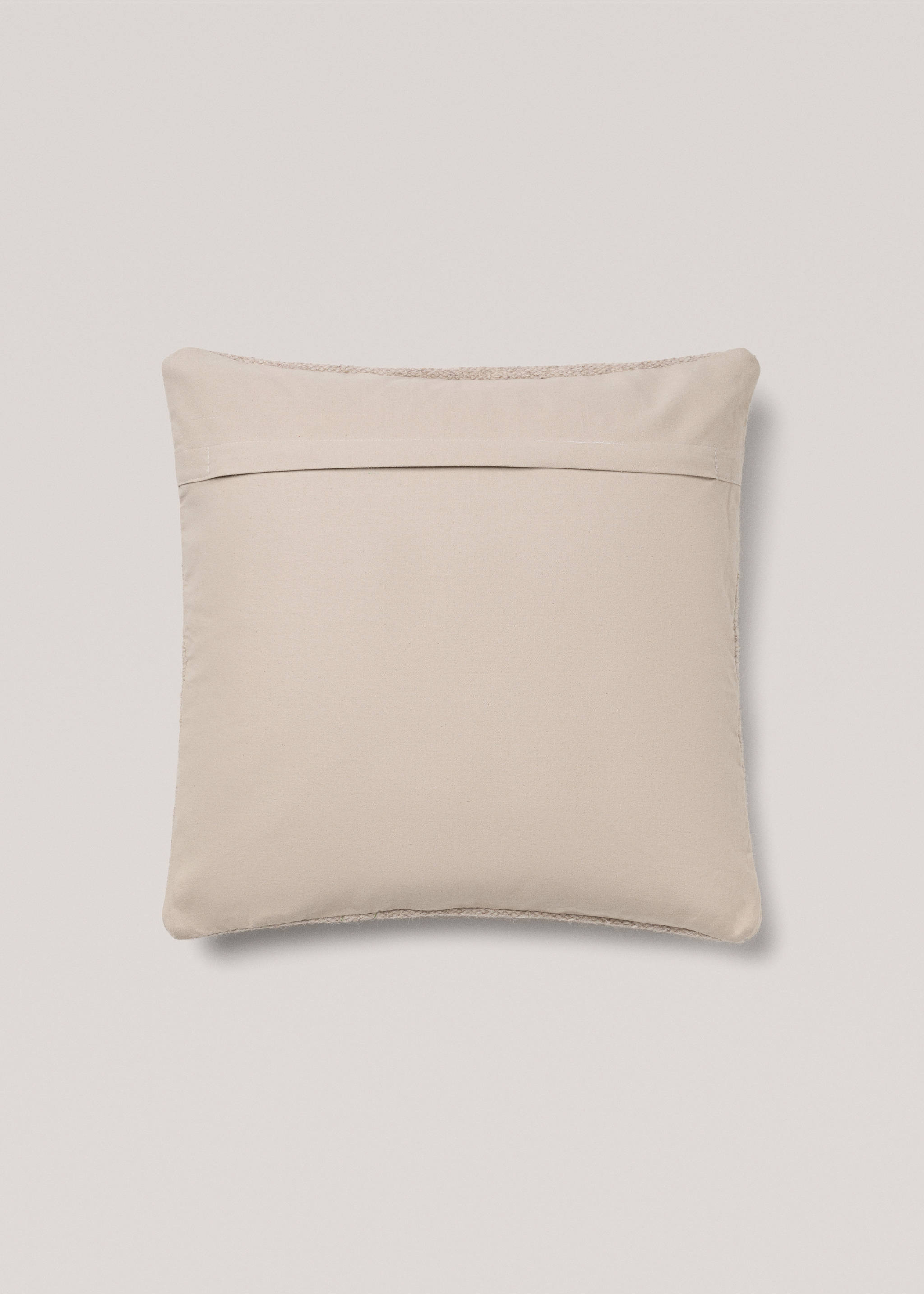 Housse coussin laine et coton - Détail de l'article 1, Marron. Ref: 77047644-00.