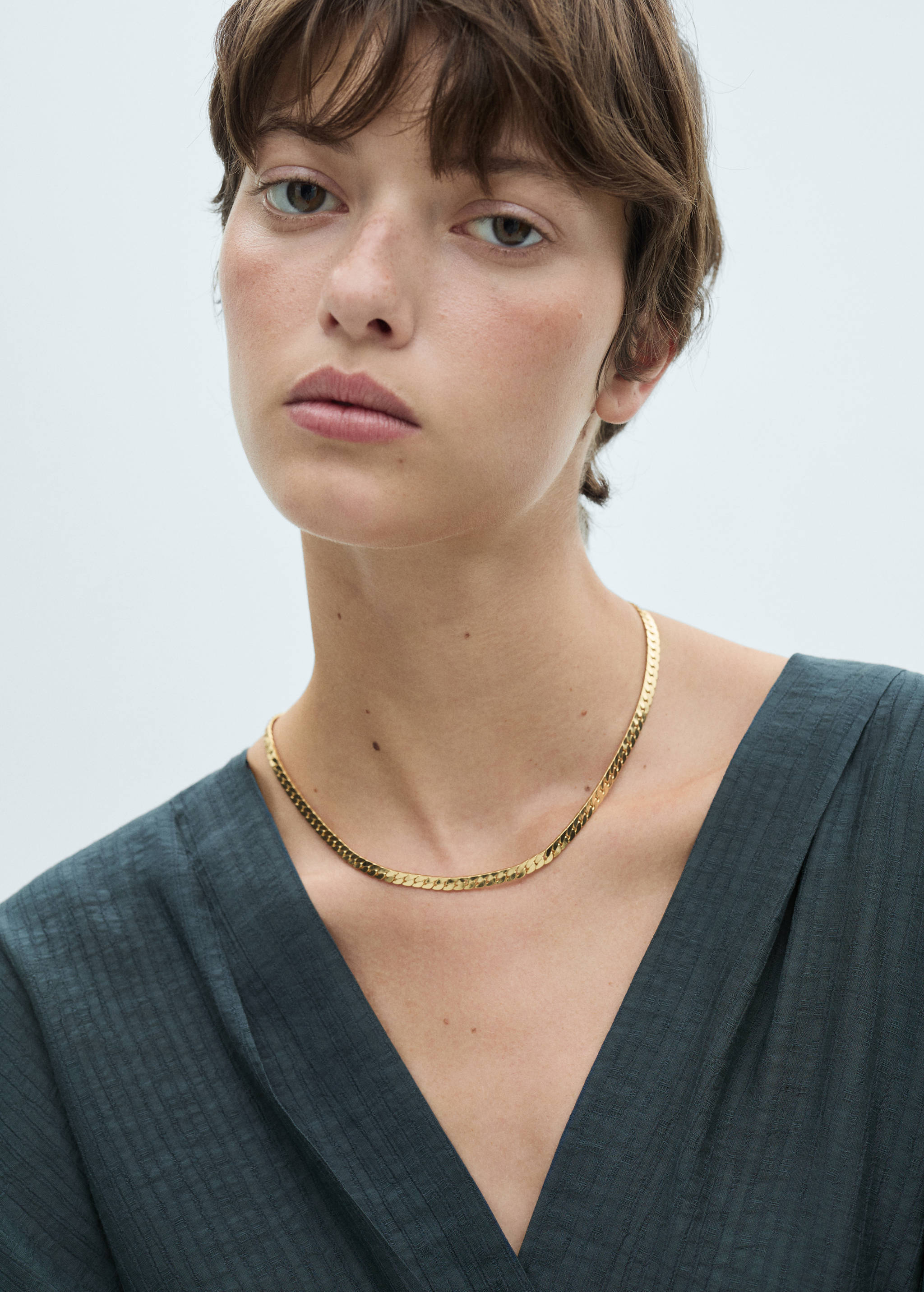 Wrap blouse with knot detail - Details of the article 1