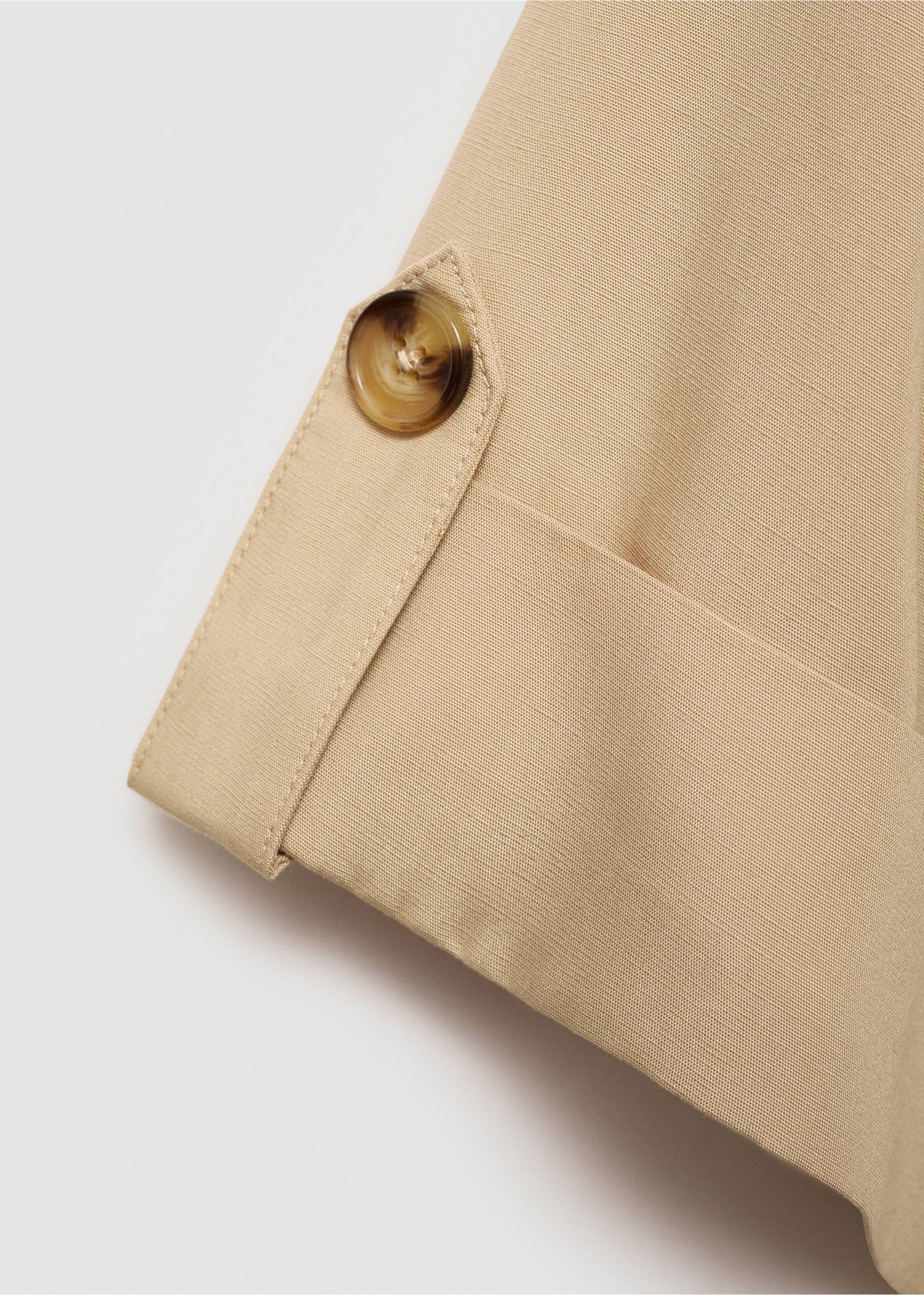 Lyocell dress with belt - Details of the article 0, Beige. Ref: 77047647-00.