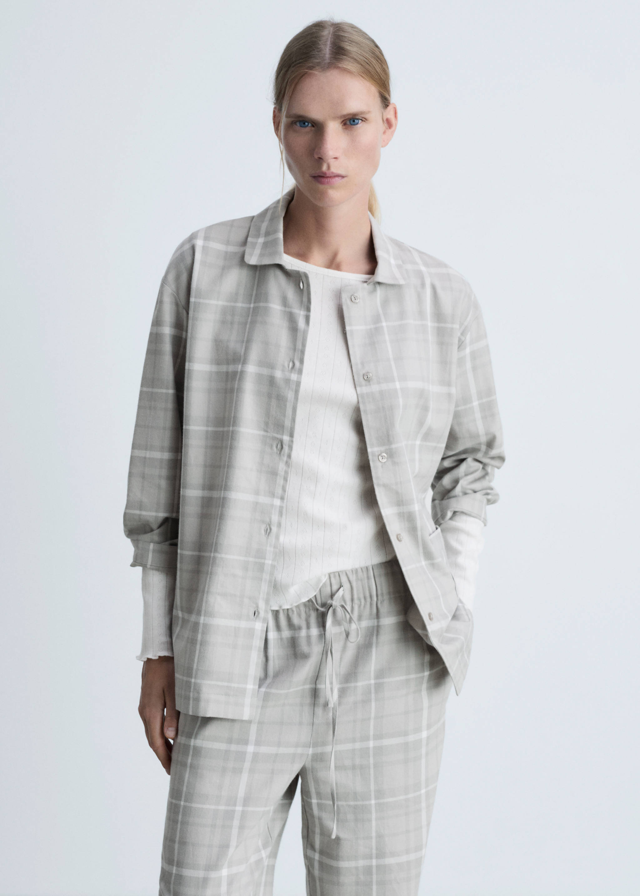 Pantalon pyjama flanelle carreaux - Détail de l'article 1