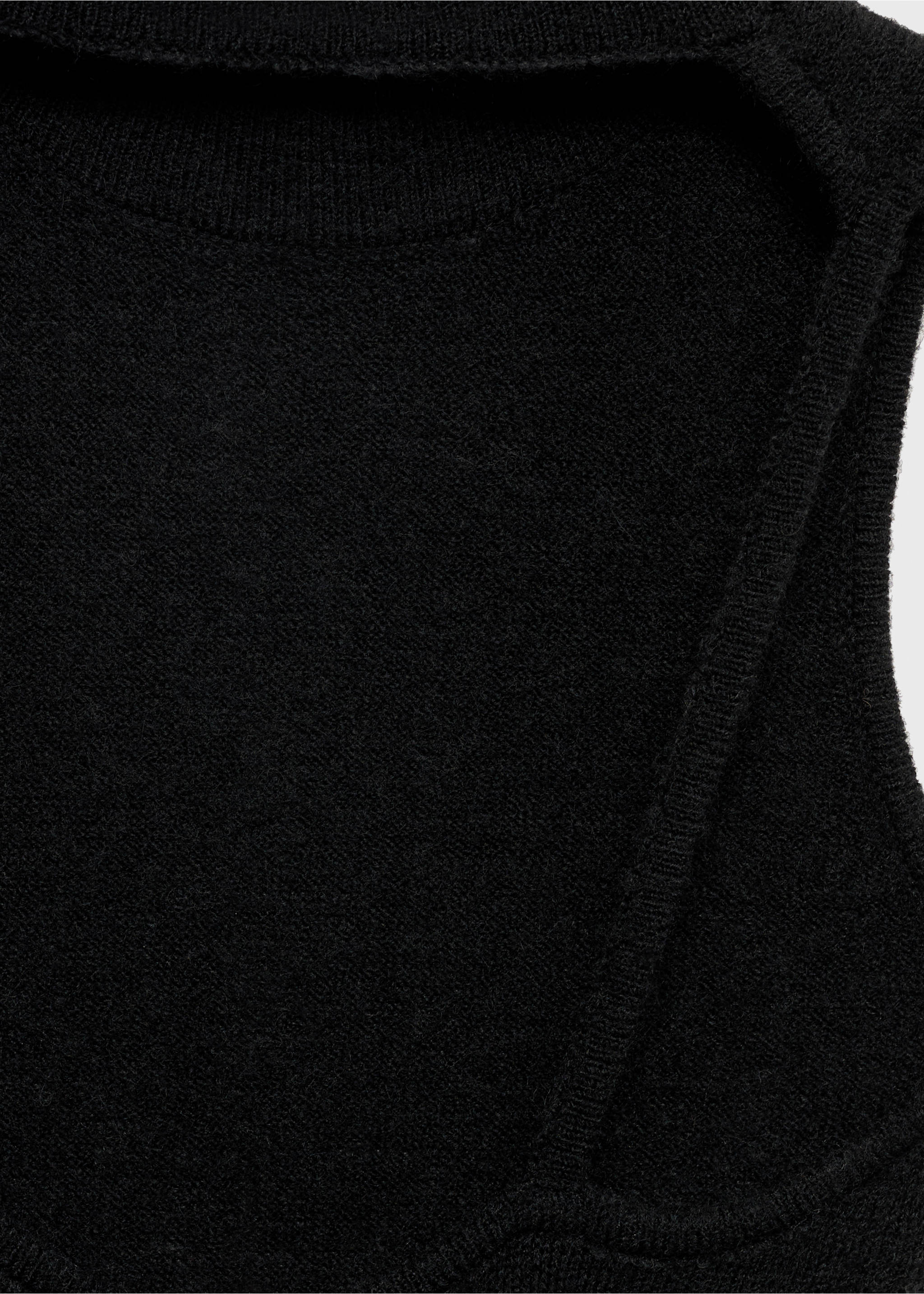 Rückenfreies Strickkleid - Detail des Artikels 8, Schwarz. Ref: 77047662-00.