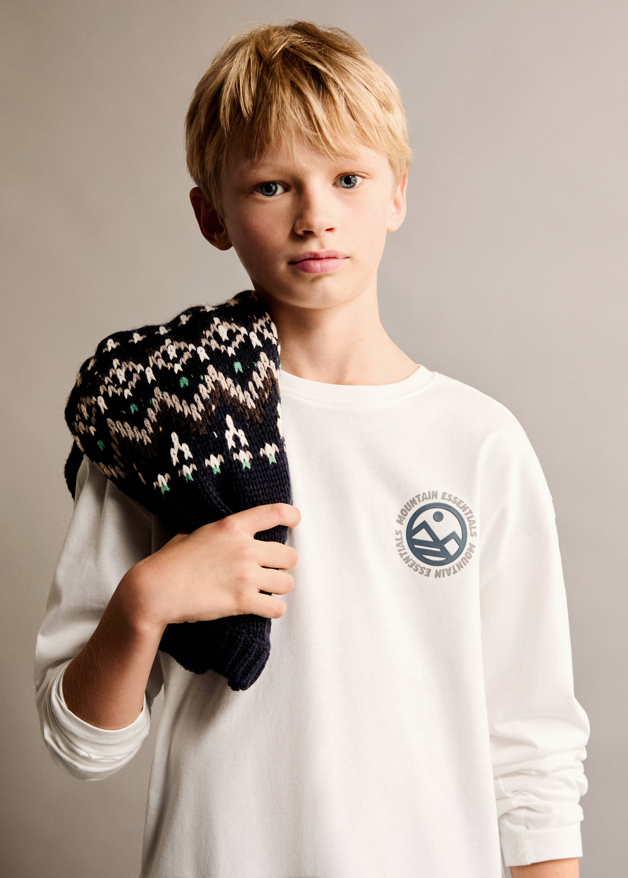 Printed cotton-blend T-shirt - Details of the article 1