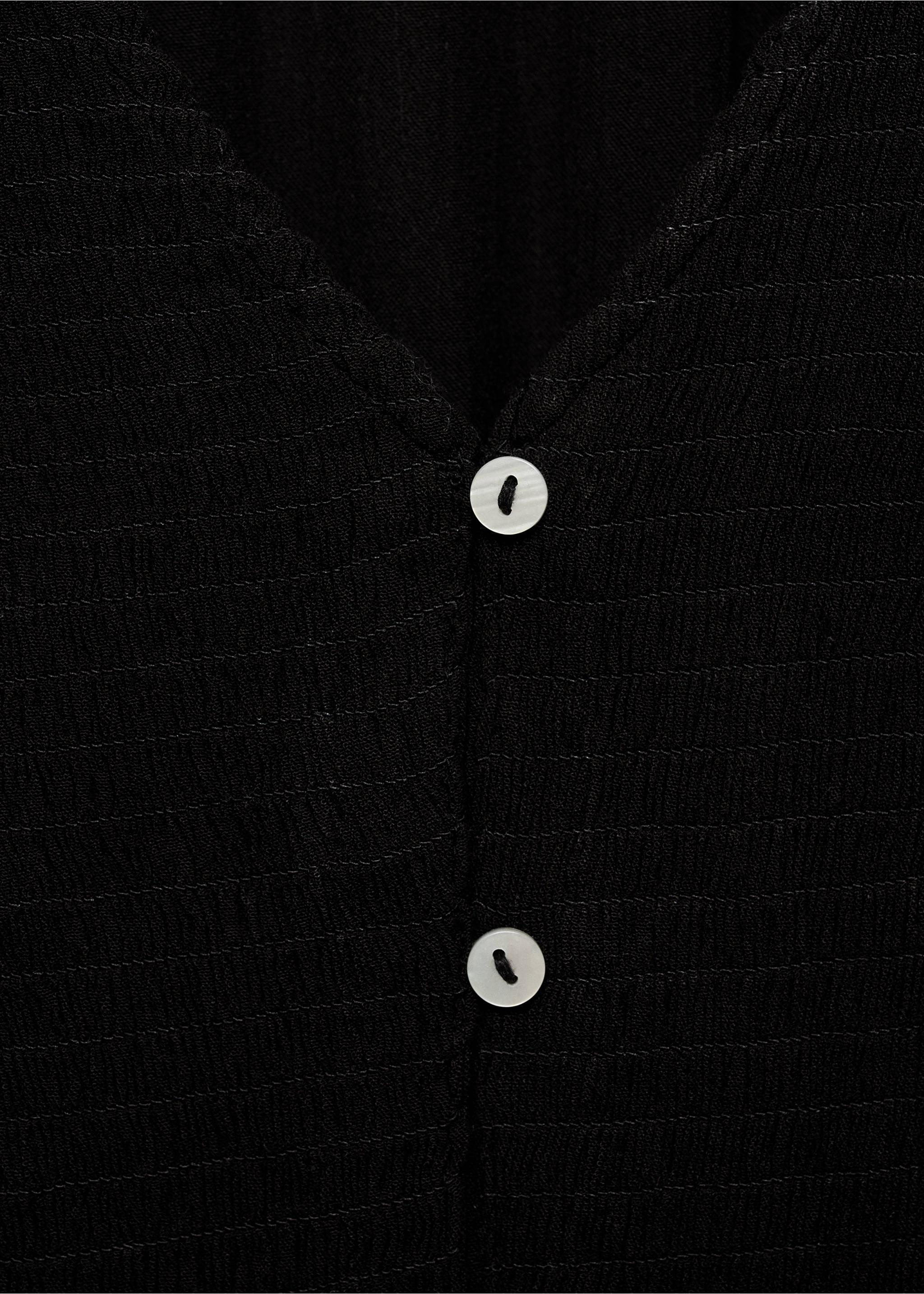Ruched flowing blouse - Details of the article 8, Black. Ref: 77047672-00.